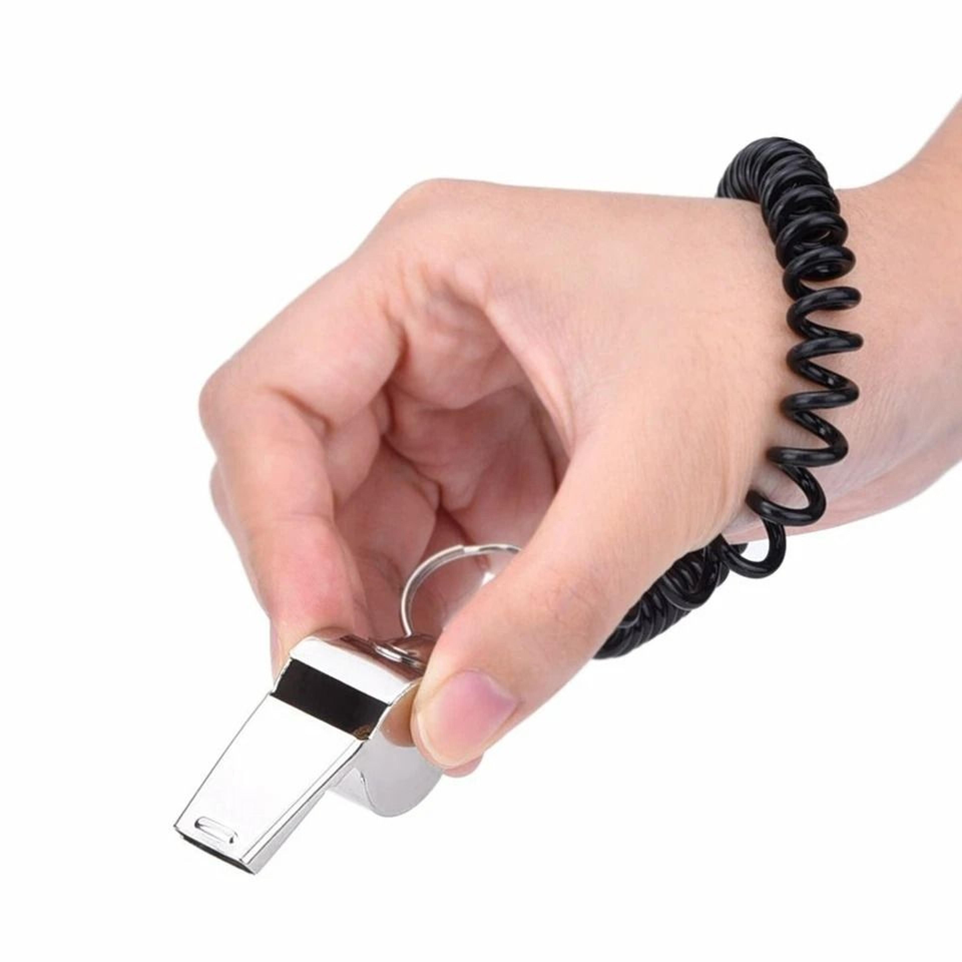 metal referee whistles with lanyards loud, clear sound for coaches & emergency use