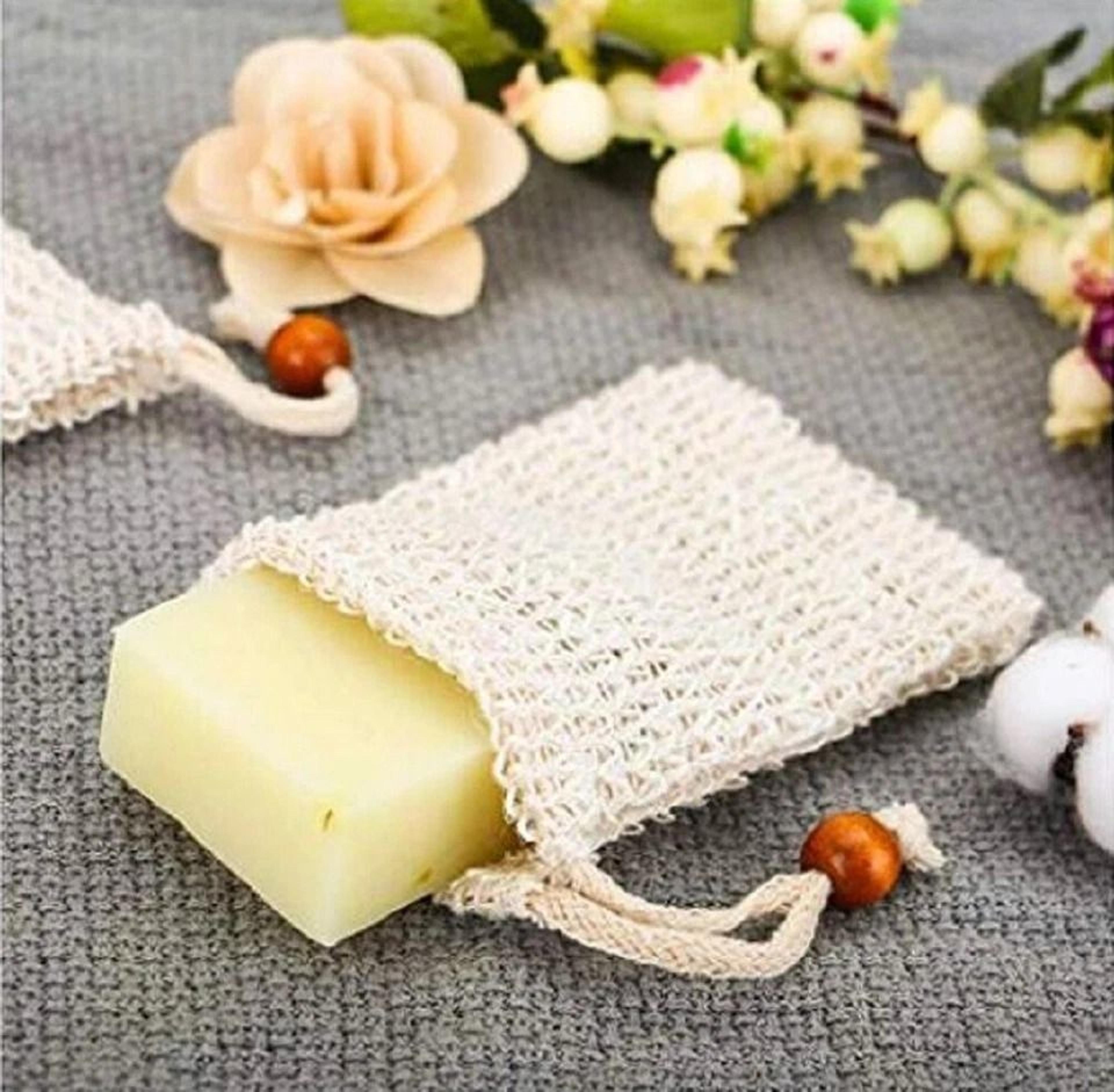 sisal soap saver bags exfoliating natural mesh pouches for bath & shower
