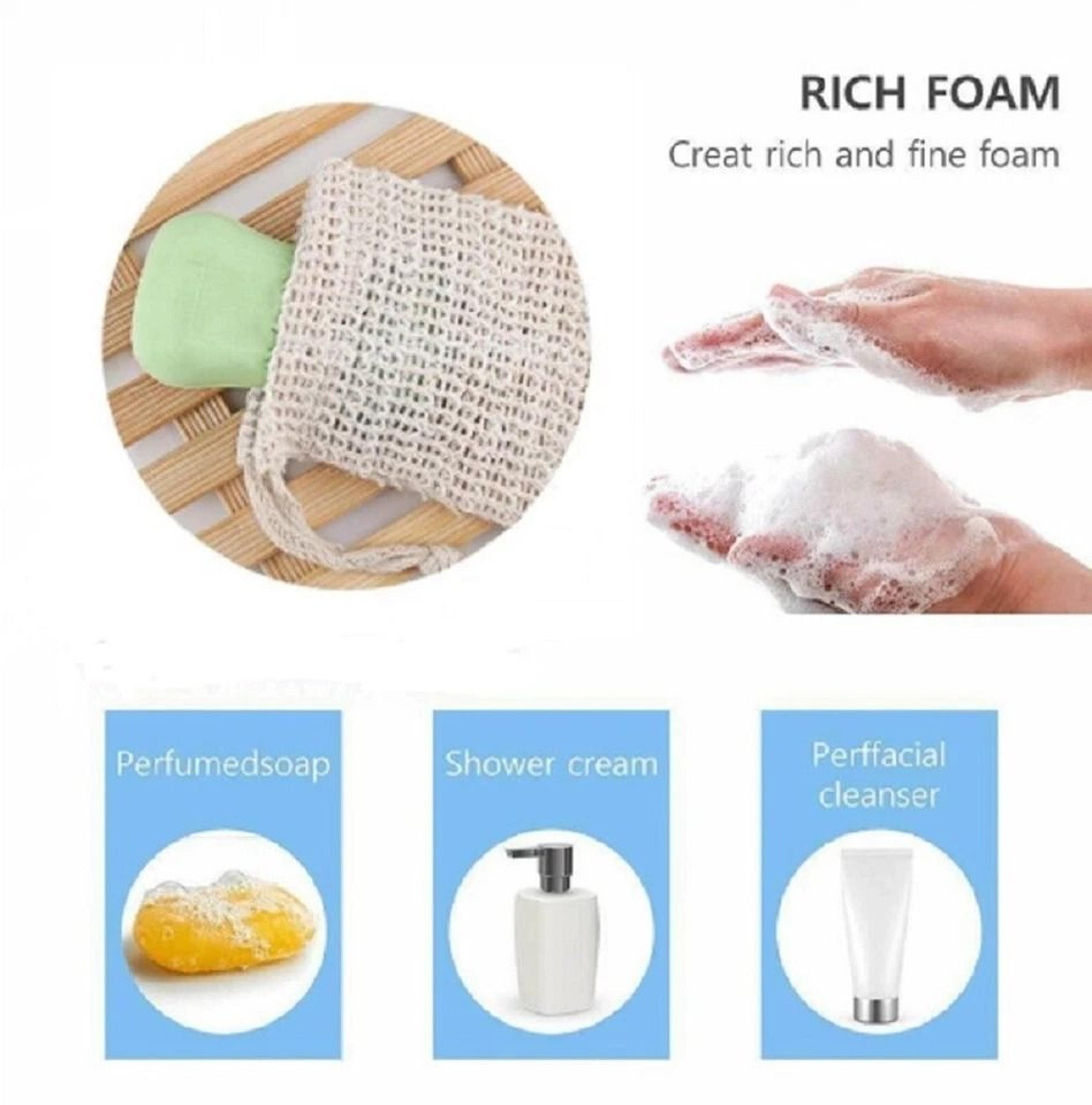 Sisal Soap Saver Bags Exfoliating Natural Mesh Pouches For Bath  Shower 4