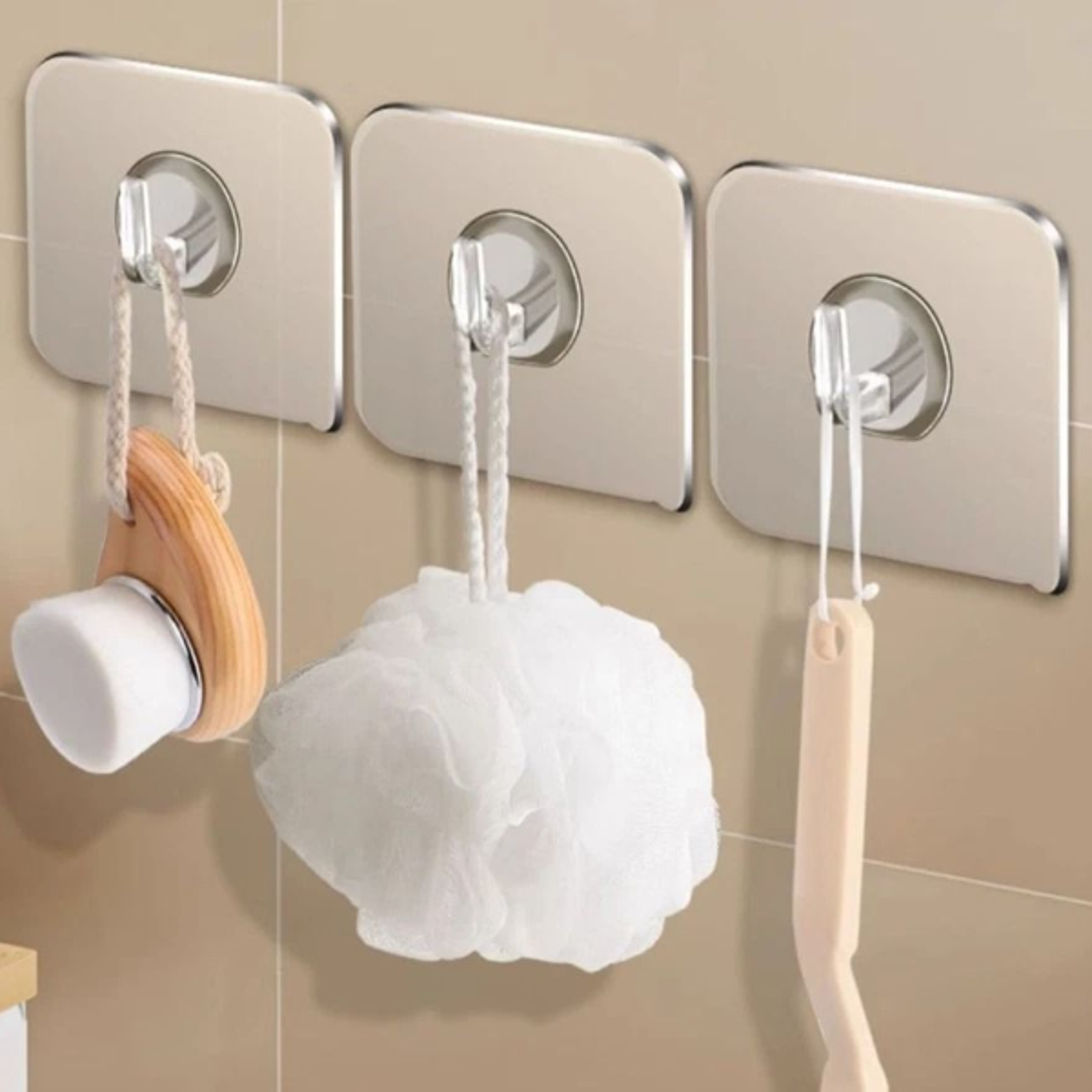 heavy duty adhesive wall hooks clear no drill stick on hangers for seamless