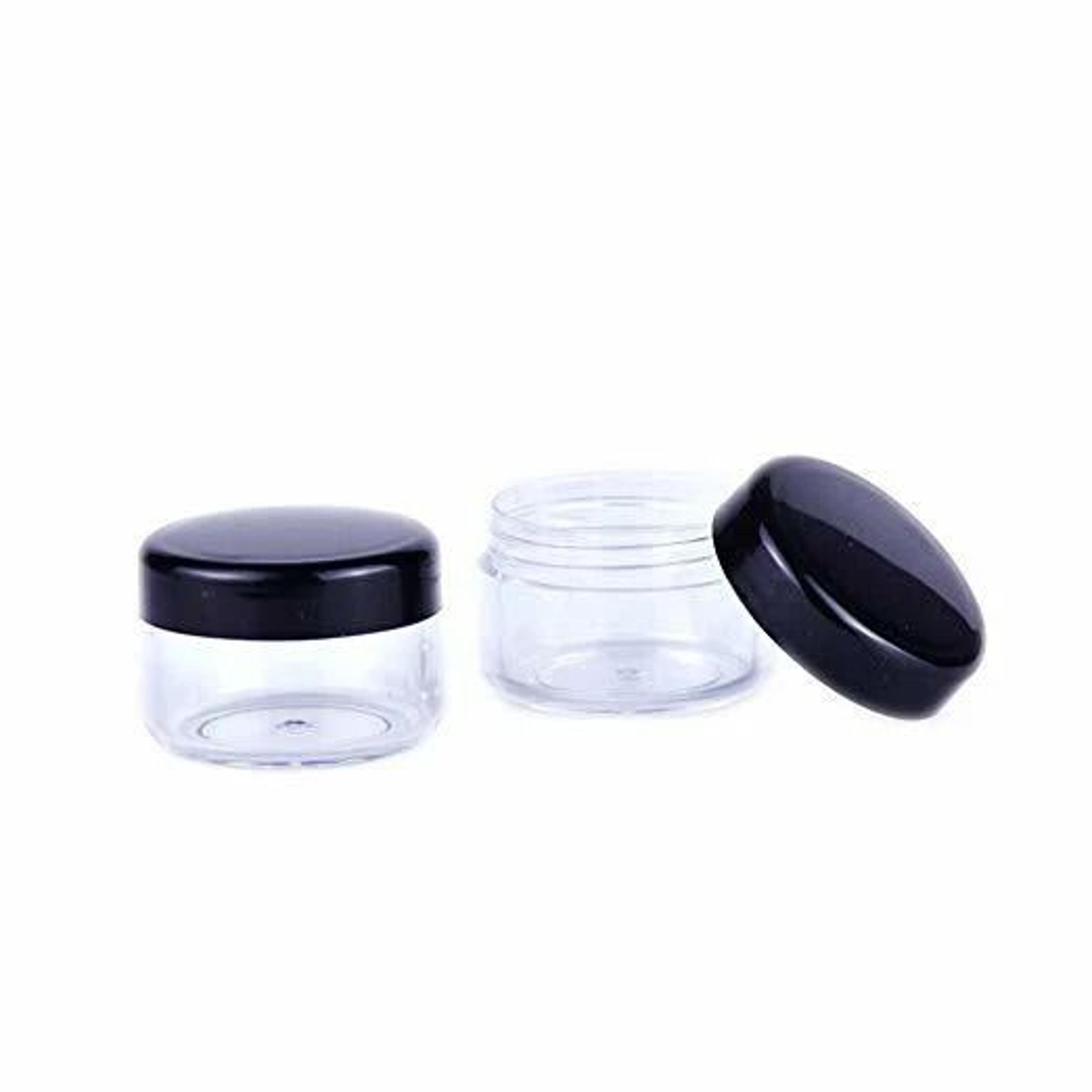empty cosmetic jars for lip balm, cream, and travel leak resistant containers for samples, diy, and storage