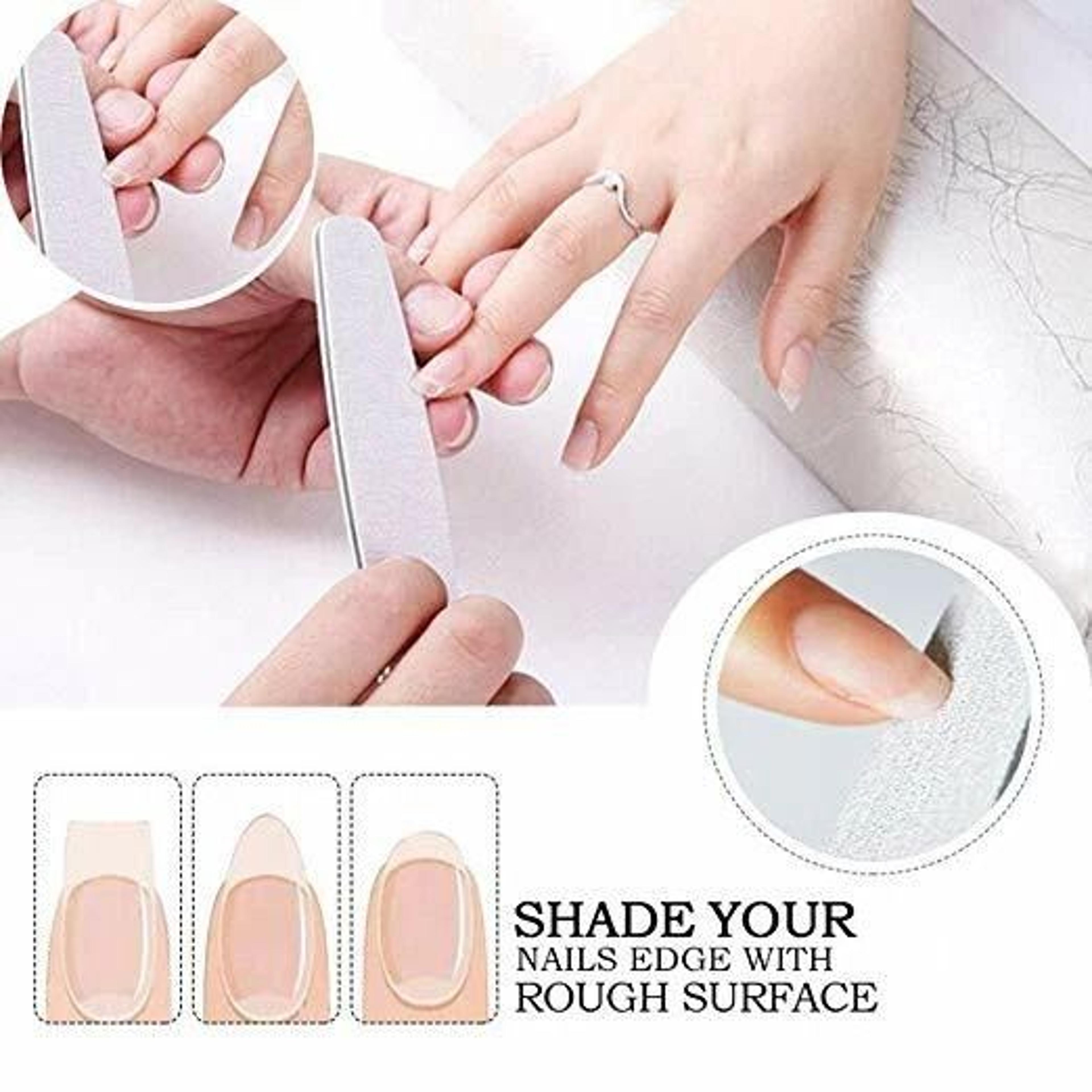 Professional Dual Grit Nail Files Set Emery Boards For Acrylic  Natural Nails 2