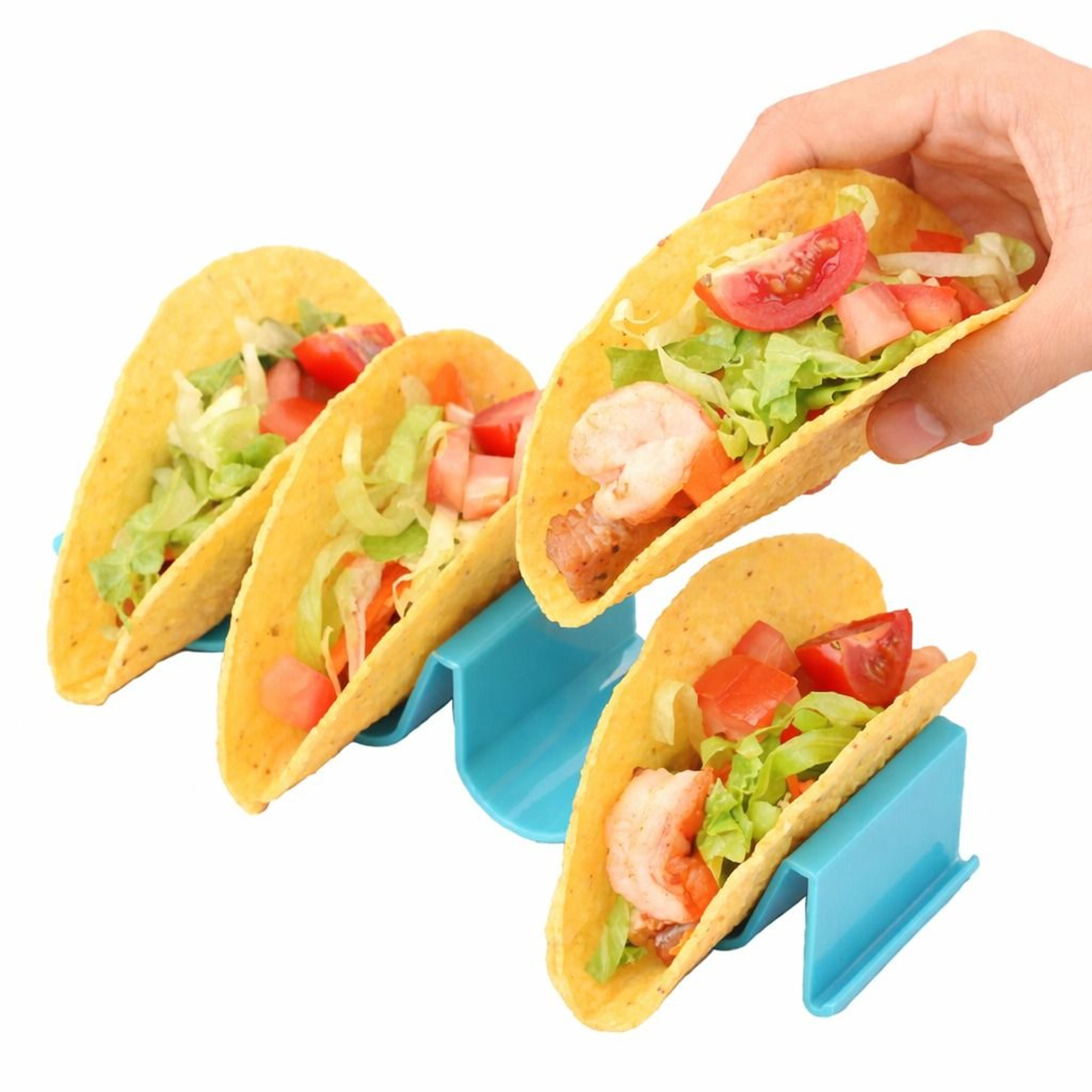 wave taco holder stand plastic rack tray for hard shell tacos