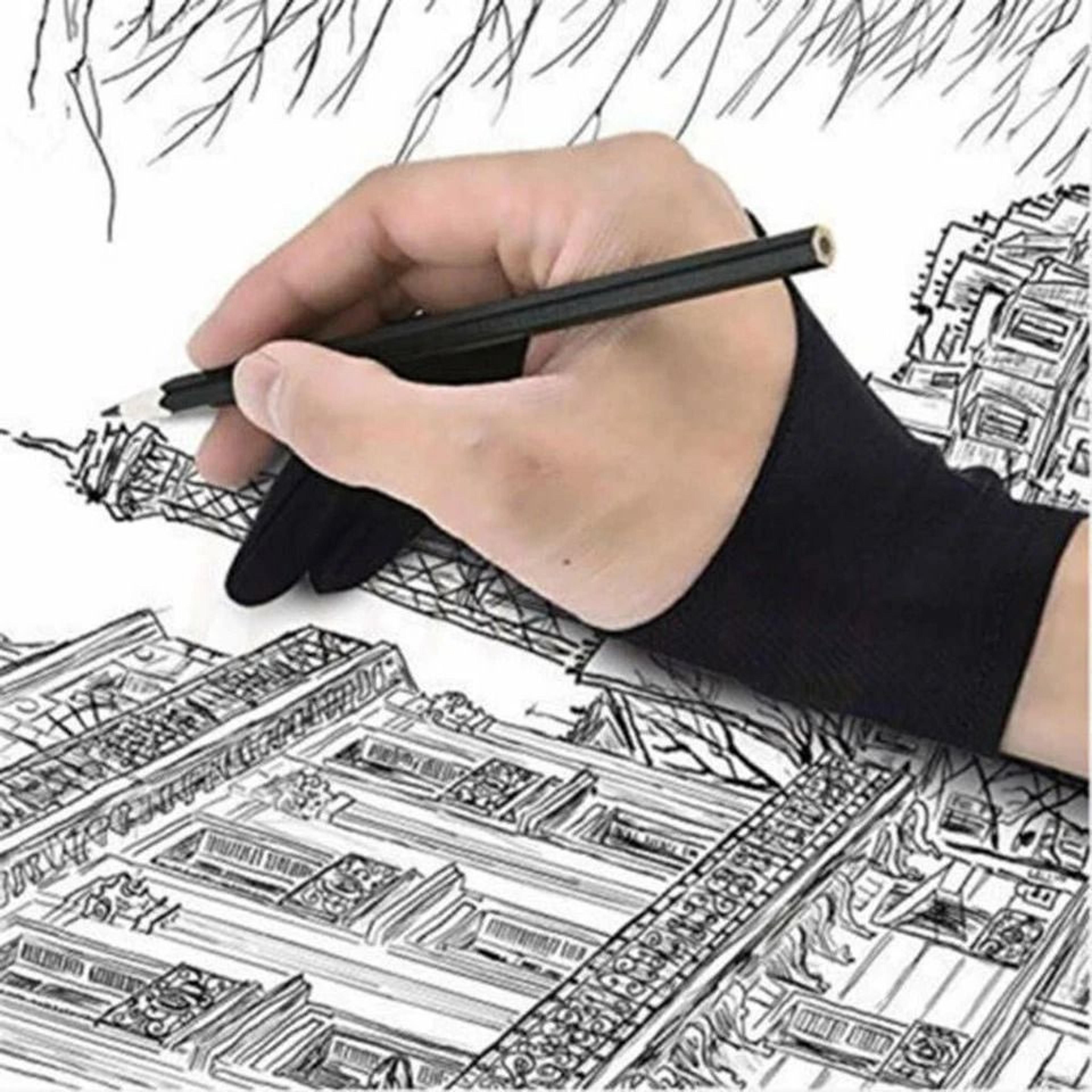 two finger drawing glove for graphic tablet anti fouling artist glove for smooth strokes and comfort