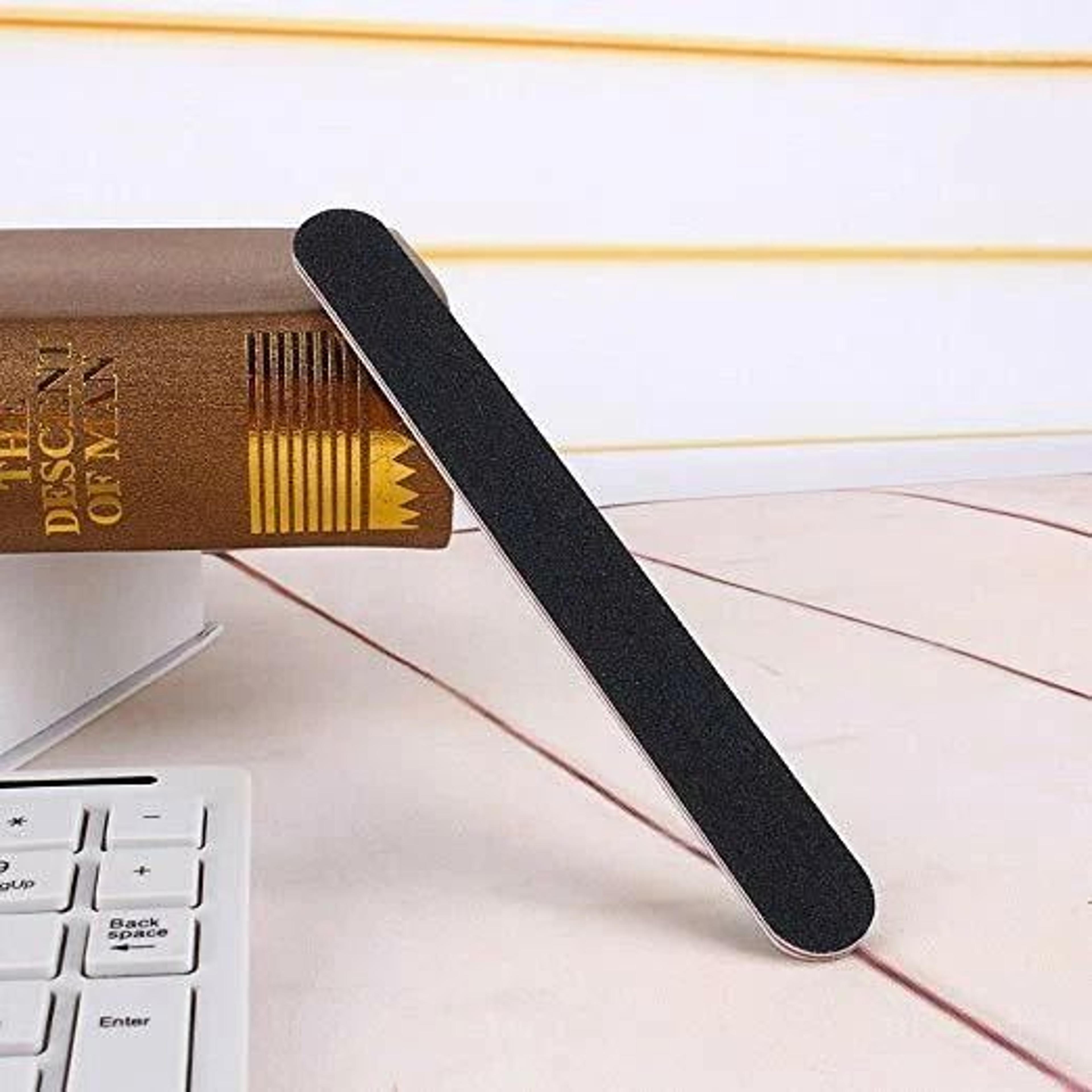 double sided emery nail files grit for acrylic & natural nails, professional salon use