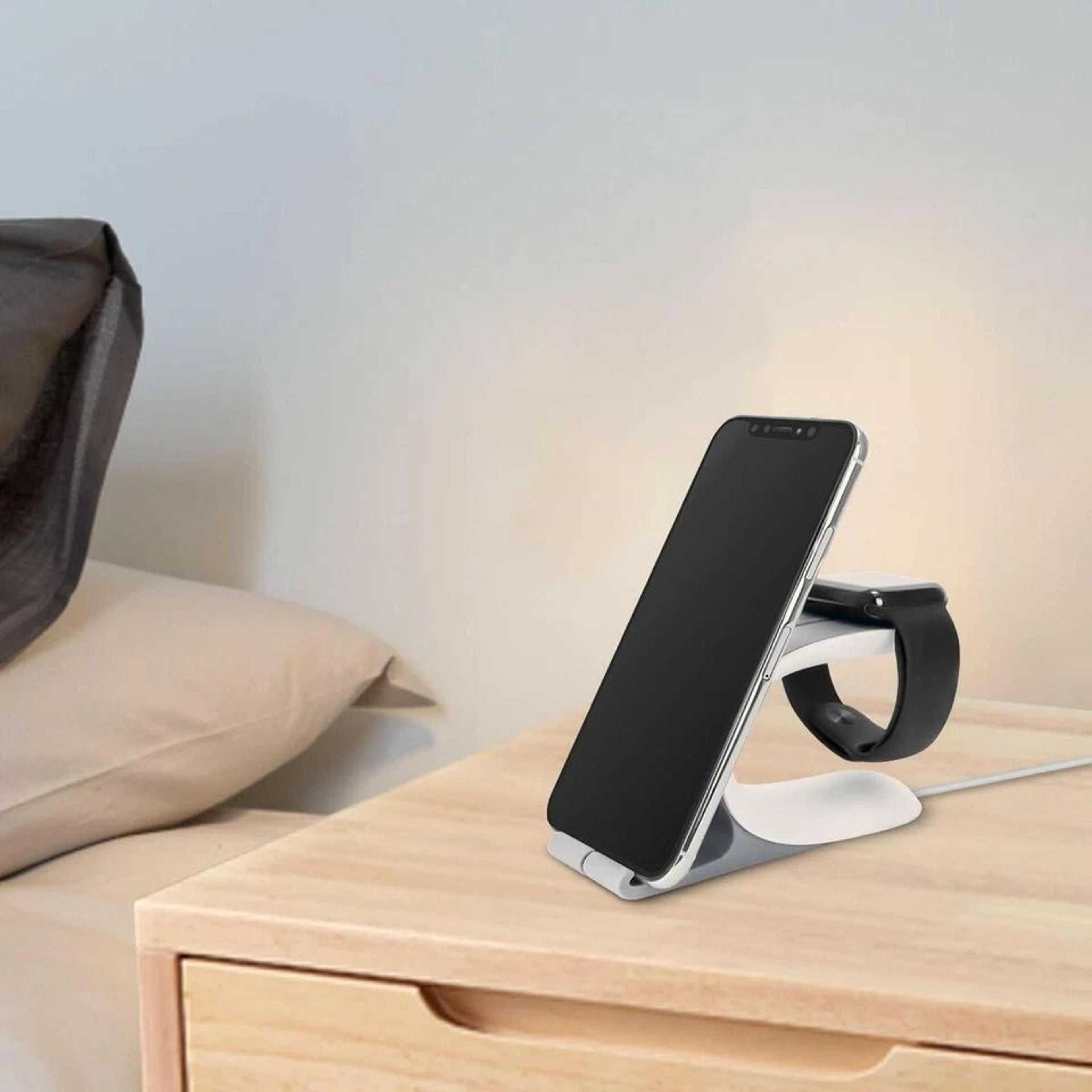 tablet desk organizer & dock stand multi function phone and watch charger stand for home and office