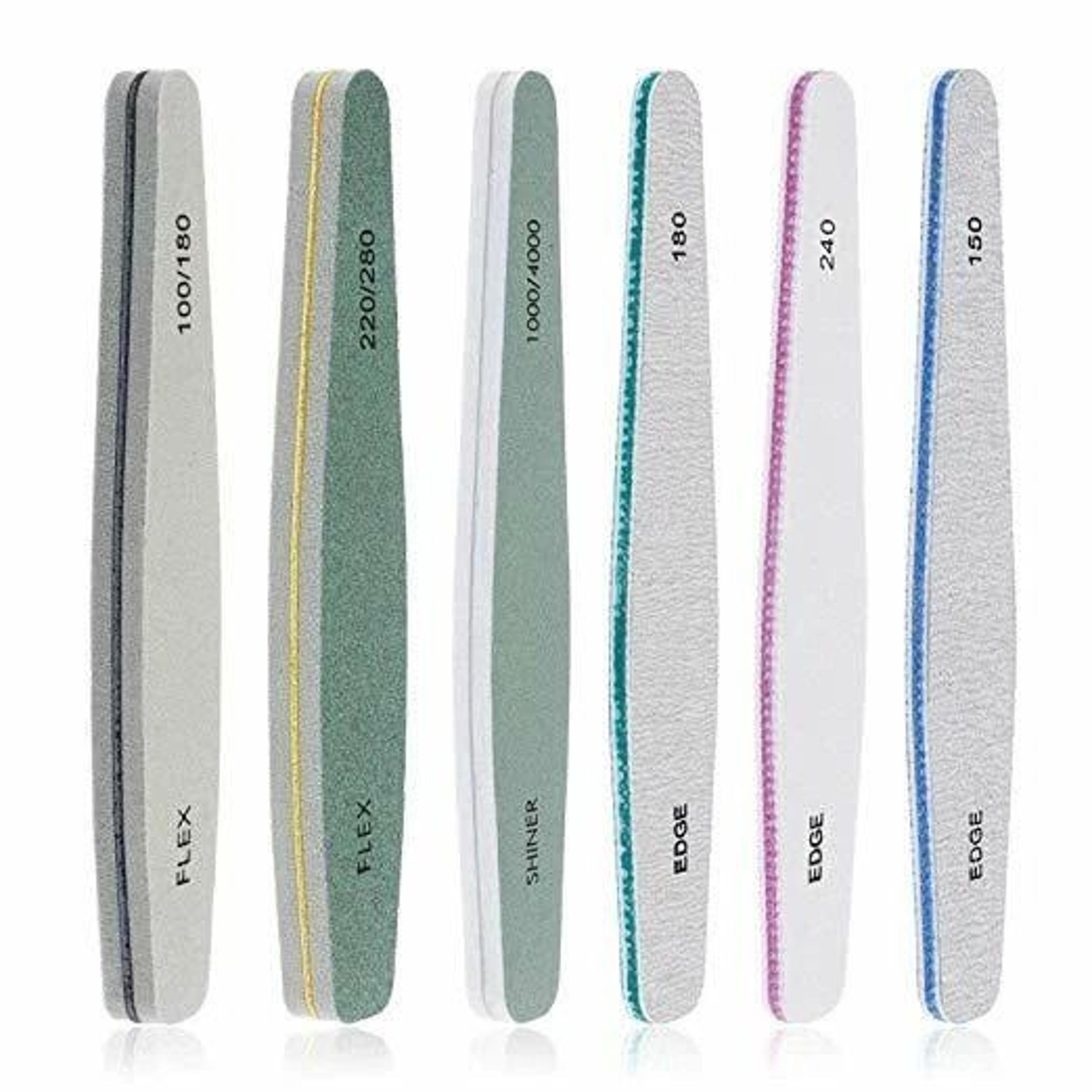 professional nail file set double sided emery boards with buffer & shiner kit for manicures