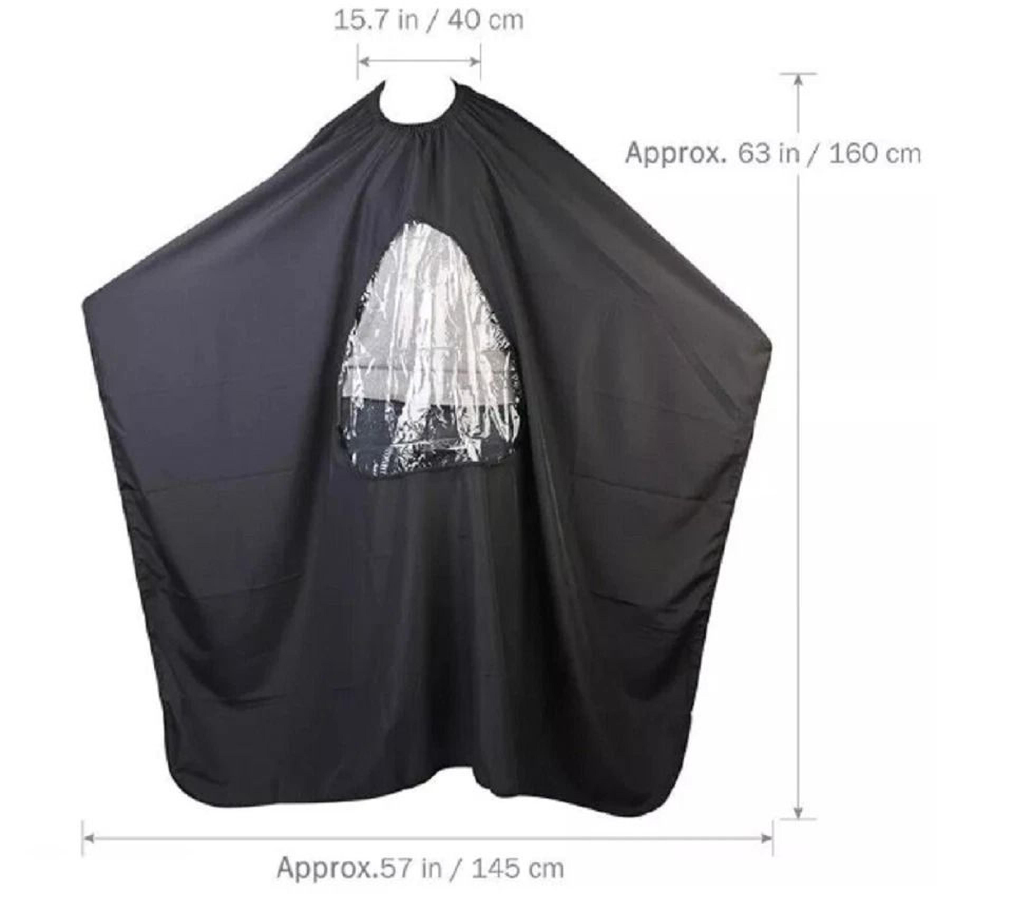 Hair Cutting Cape With Viewing Window Salon Barber Drape For Client Comfort And Precision 3