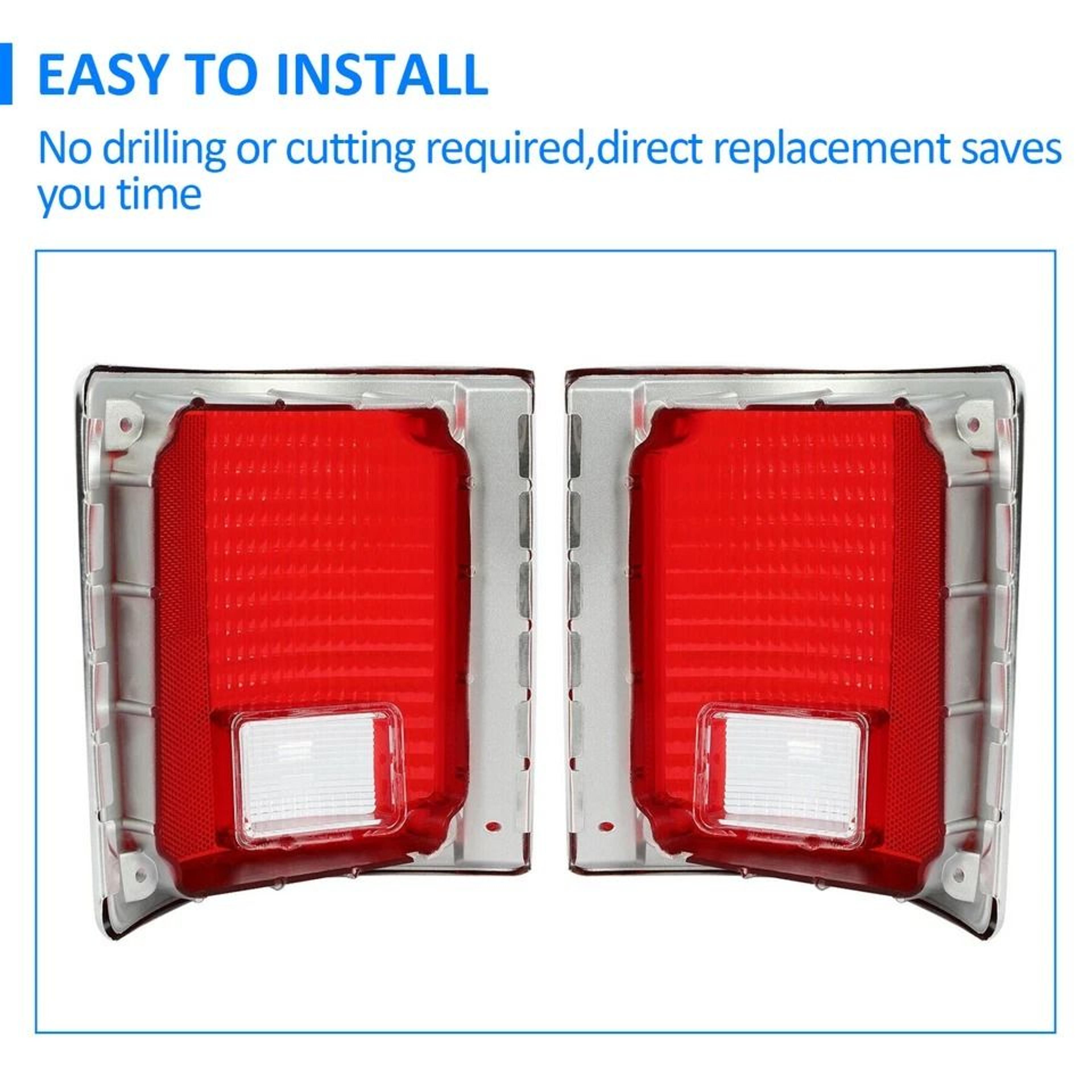 Chrome Tail Lights With Bezel Pair 6