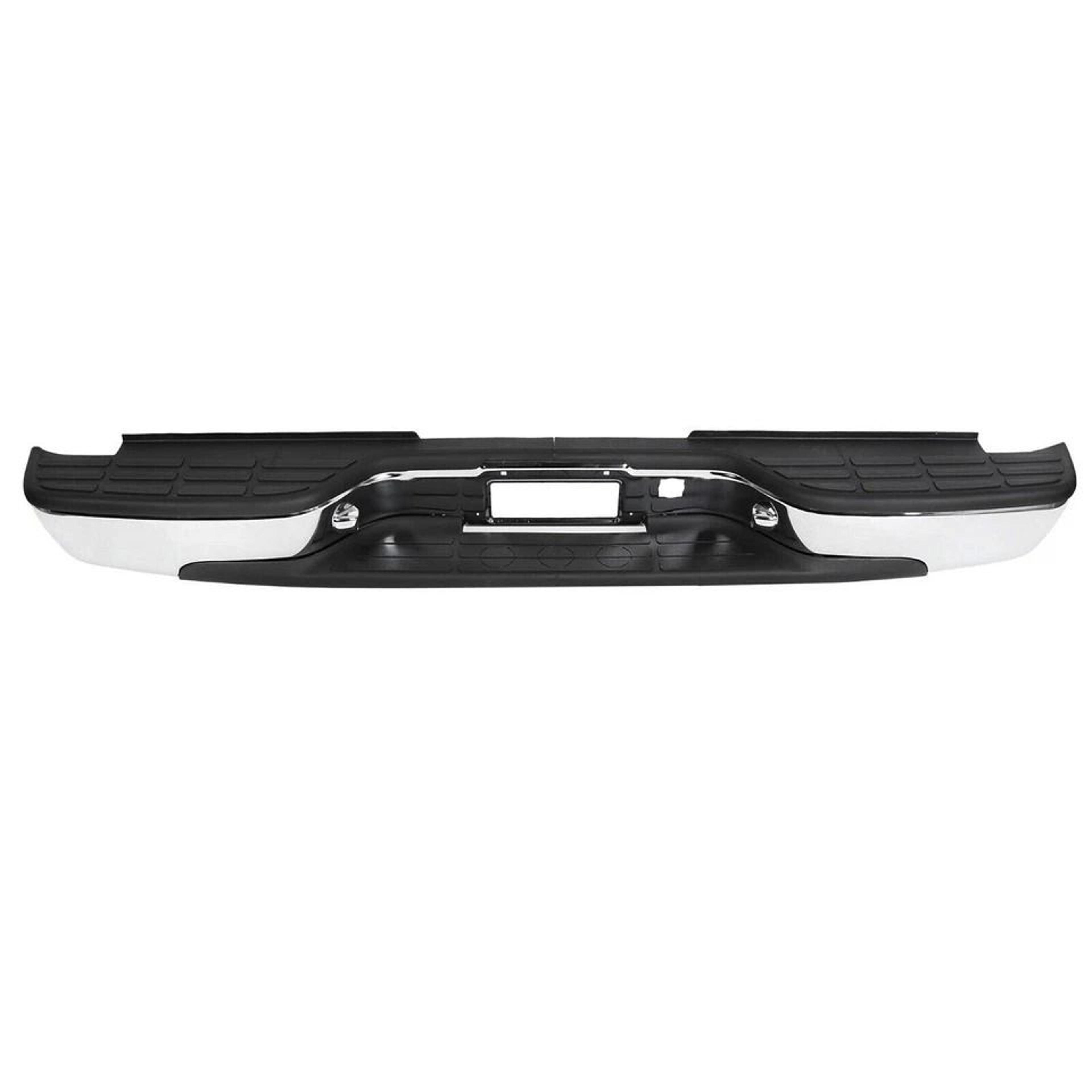 complete chrome rear bumper for trucks oe fitment, polished finish