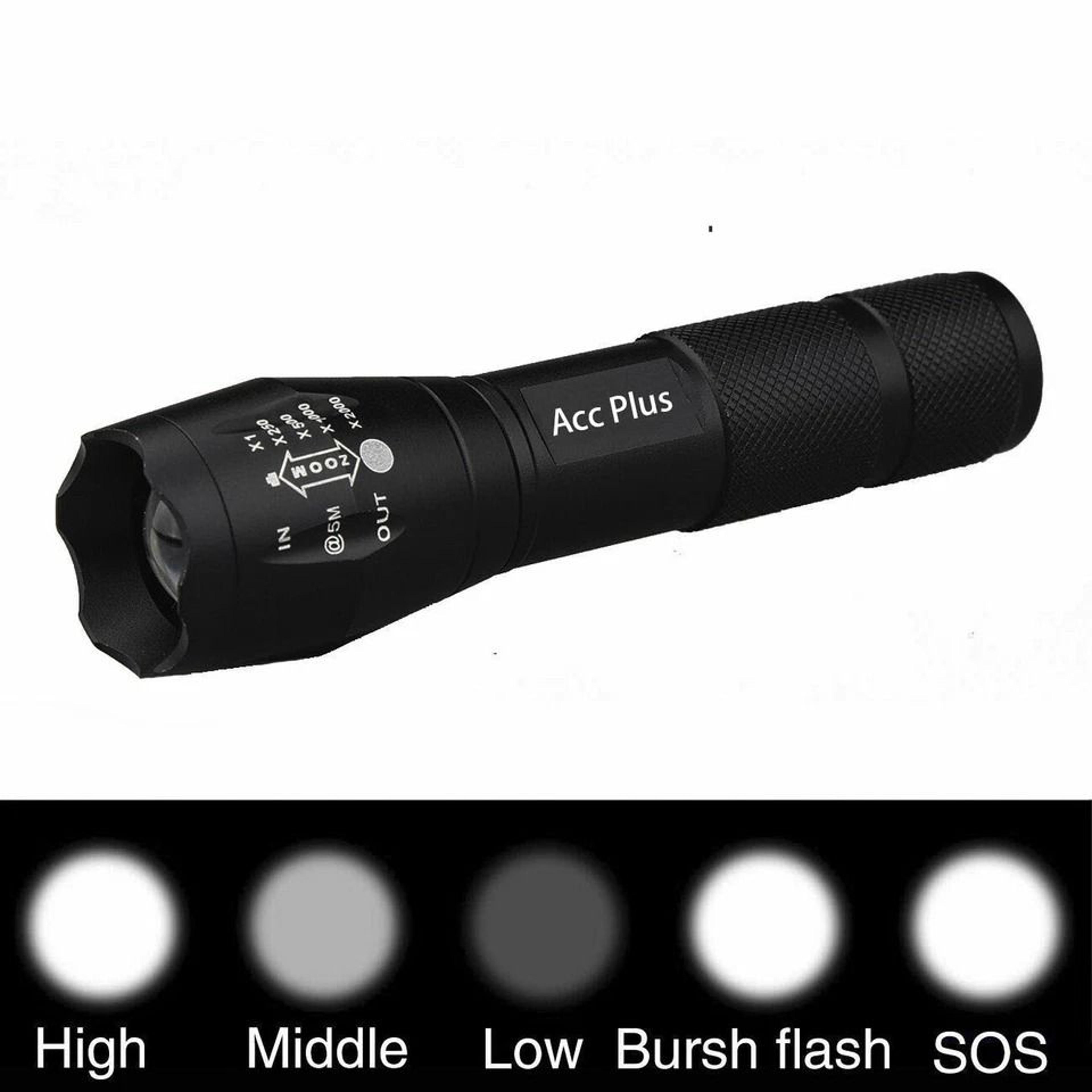Tactical Flashlight High Powered Aluminum LED Zoomable For Outdoor Adventures 2