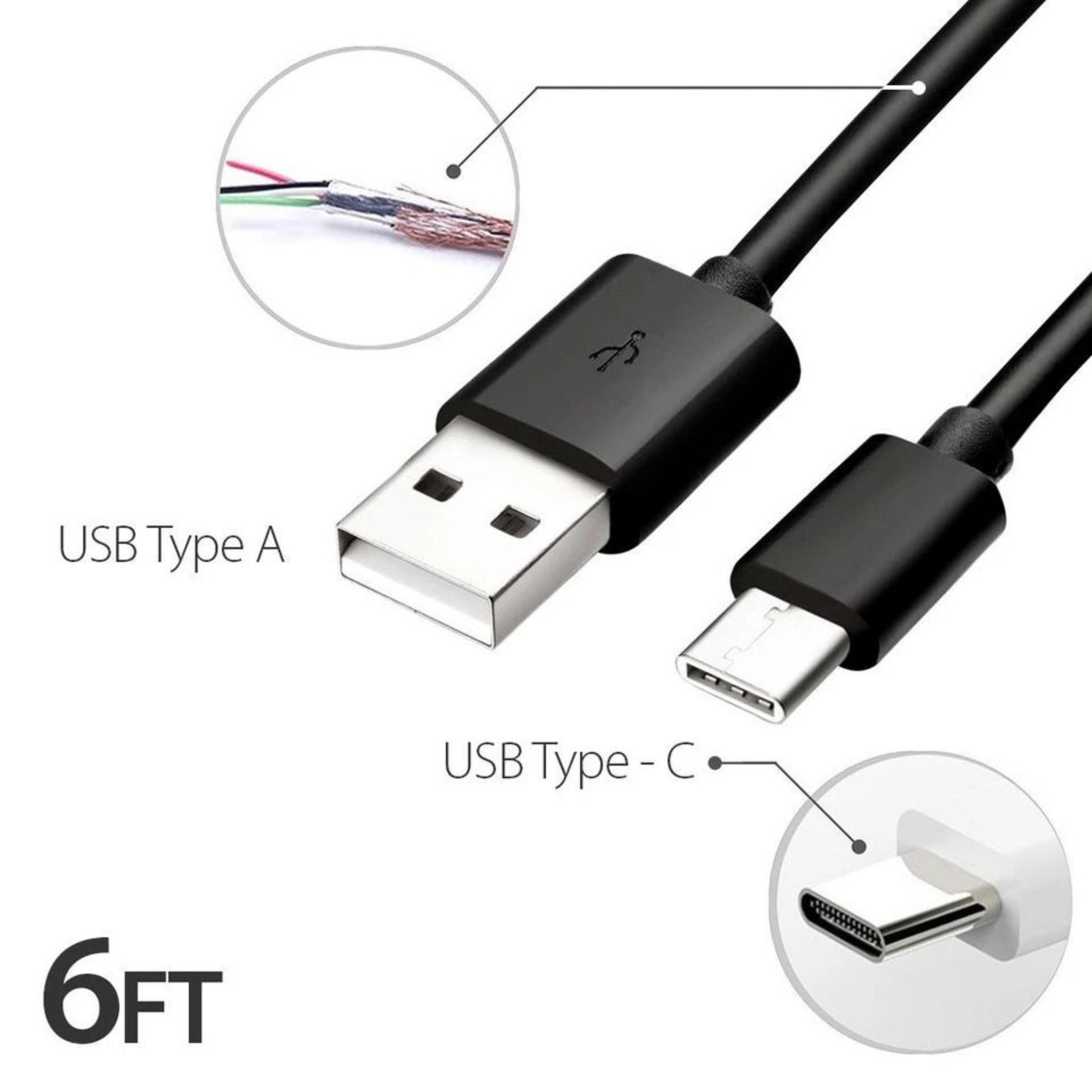 Type C Cable With Fast Wall Charger Data Sync  Charging 1