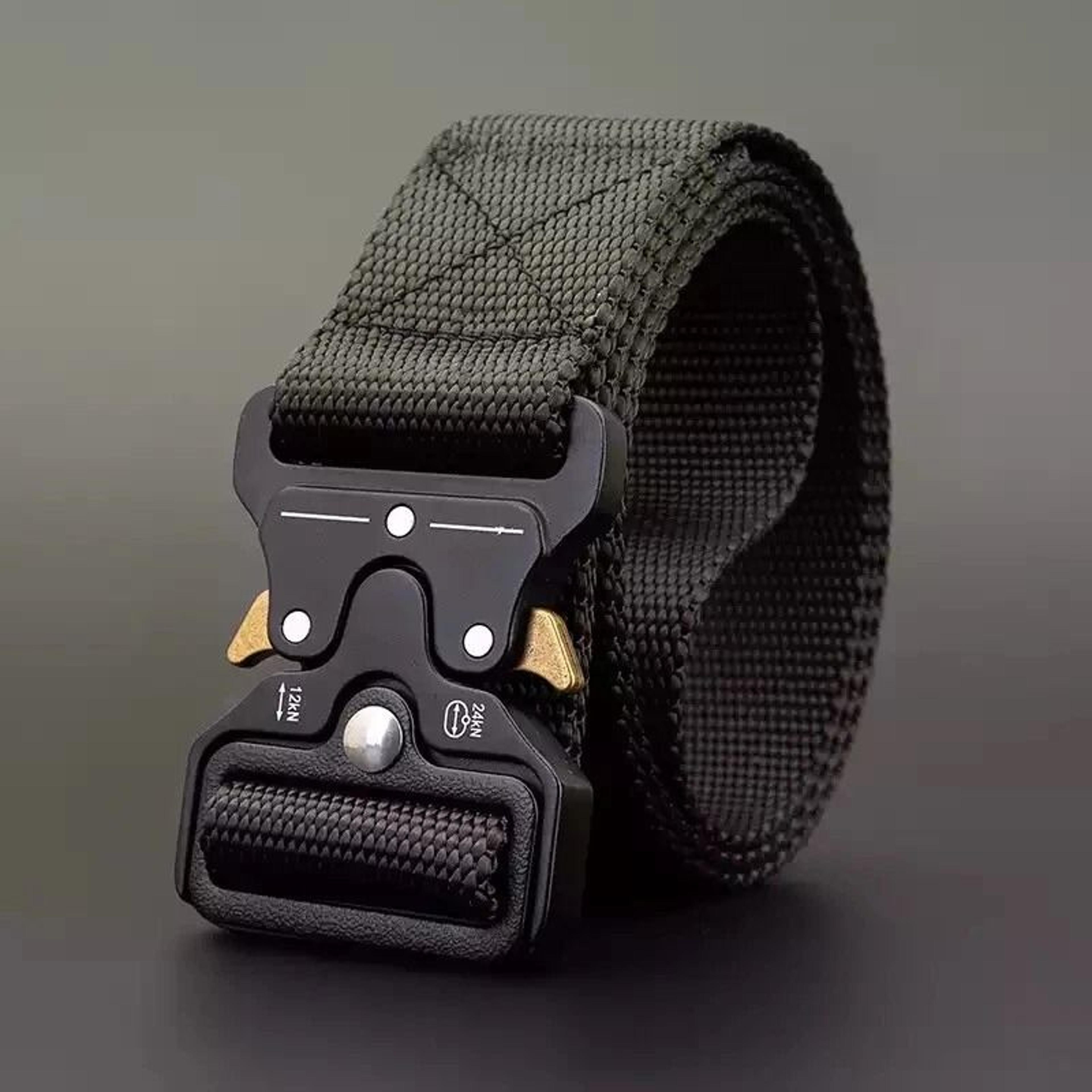 men's casual military tactical army quick release adjustable belt durable nylon waistband for outdoor & everyday use