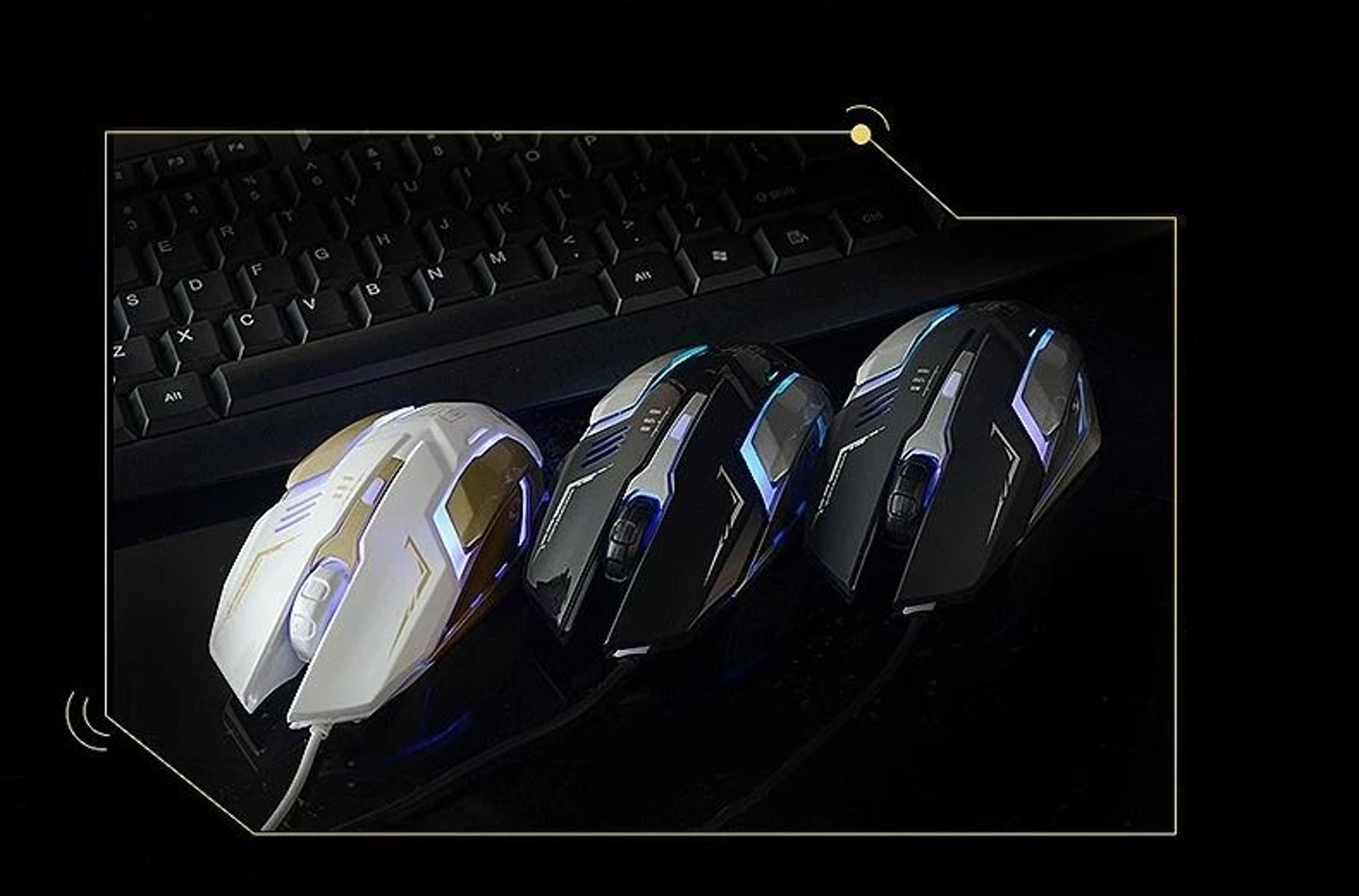 Gaming Mouse LED Breathing Fire Silent USB Wired For Laptop And PC 3