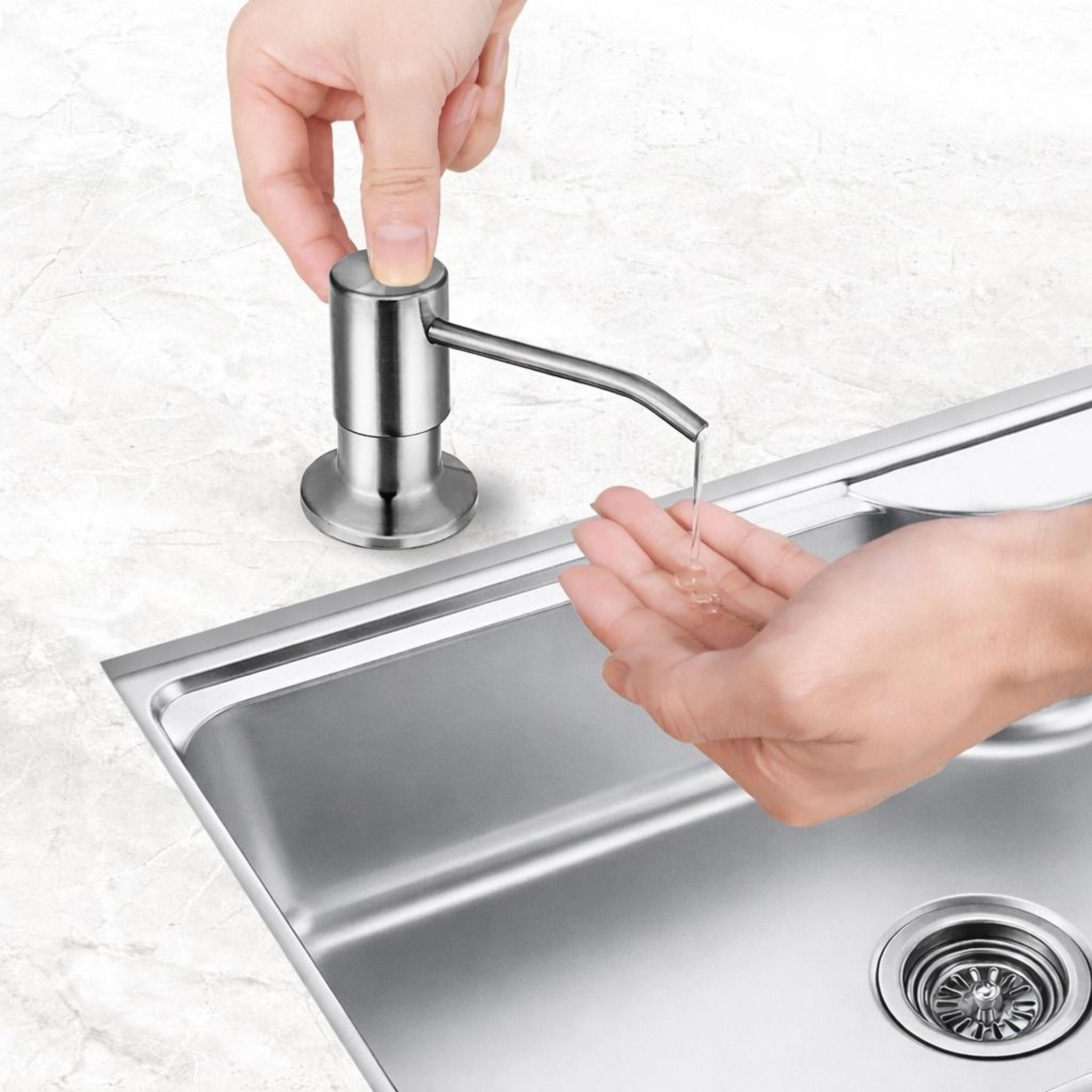 stainless steel sink soap dispenser premium liquid pump for kitchen & bathroom