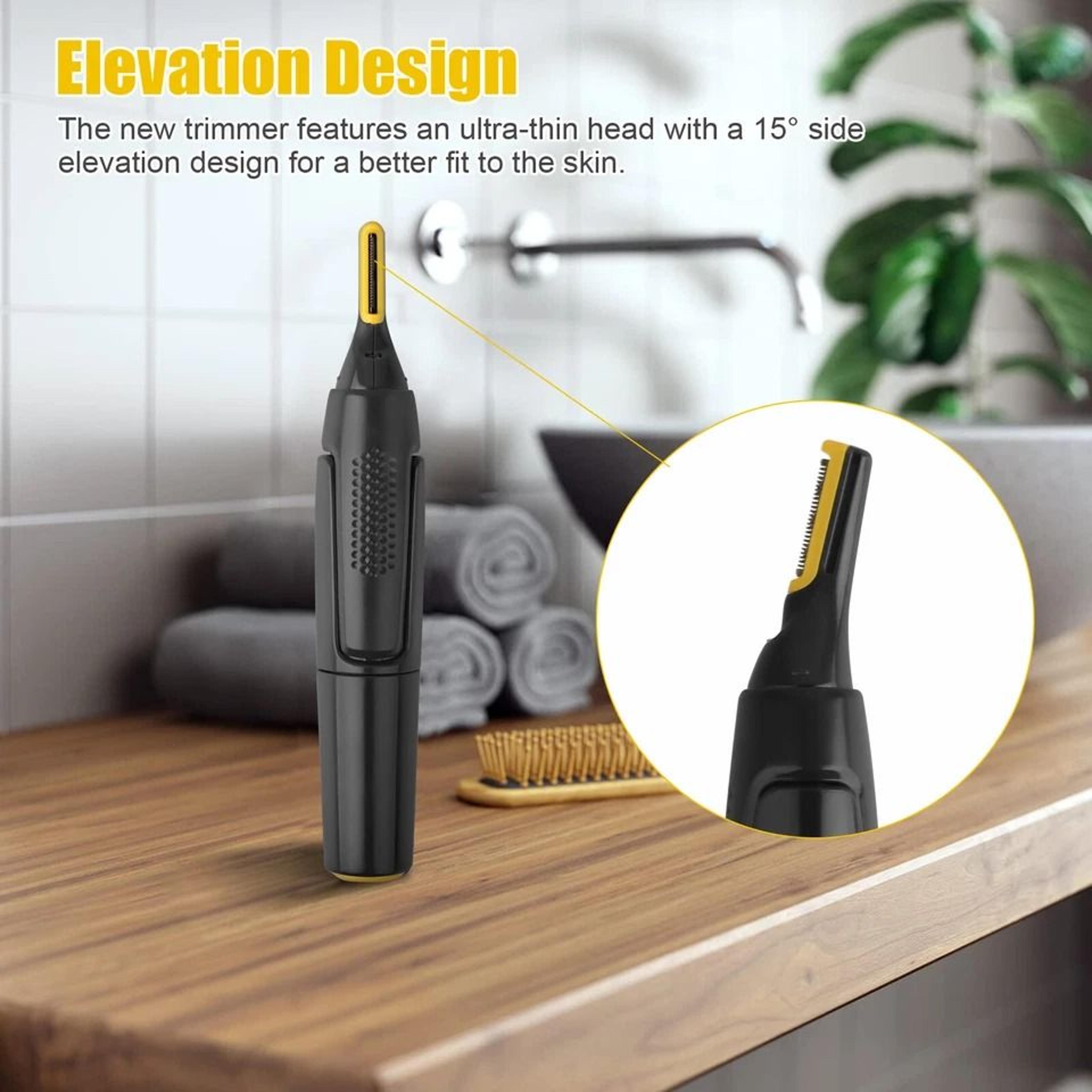 Mens Electric Nose Ear Beard And Eyebrow Trimmer Painless Grooming For Precision Hair Removal 4