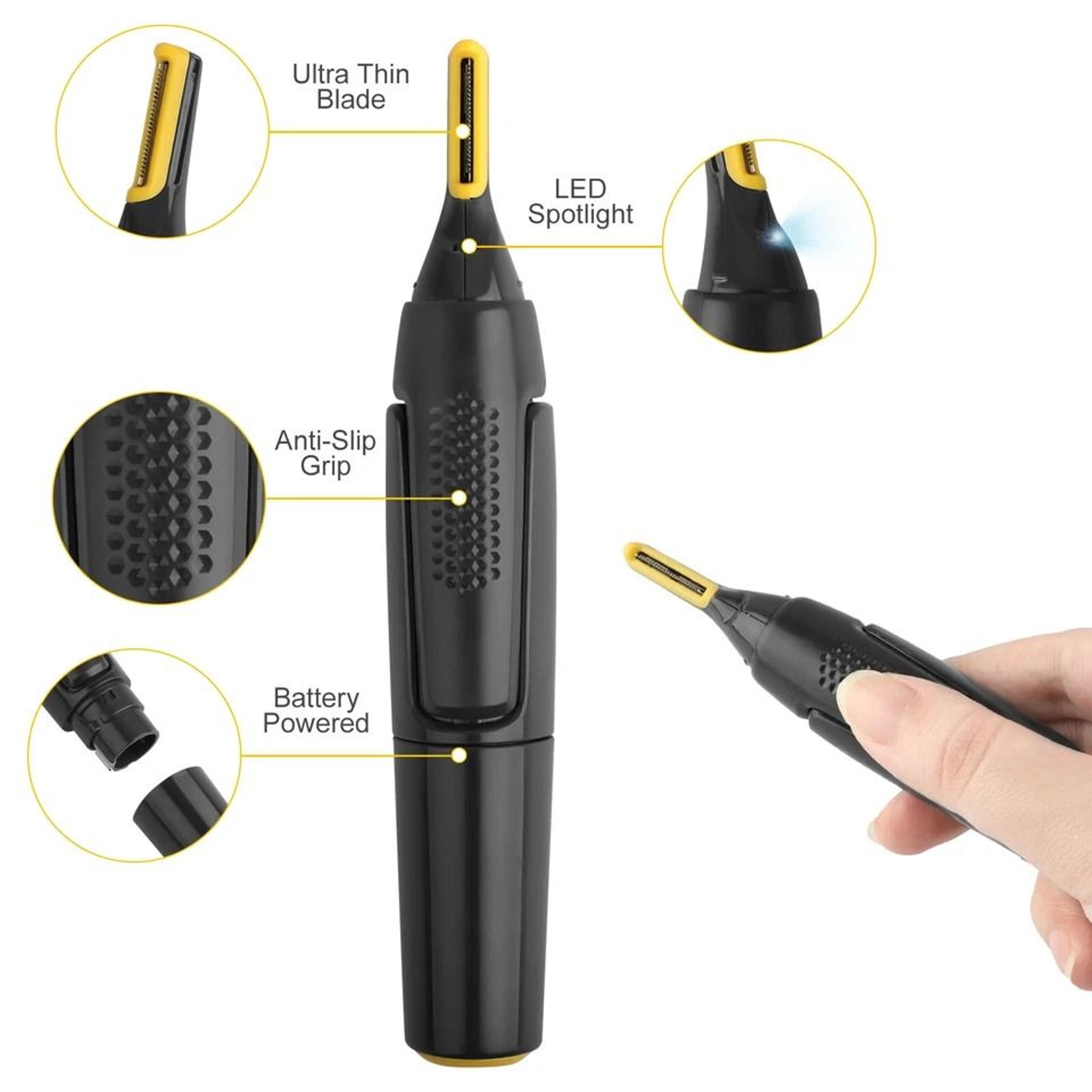 Mens Electric Nose Ear Beard And Eyebrow Trimmer Painless Grooming For Precision Hair Removal 5