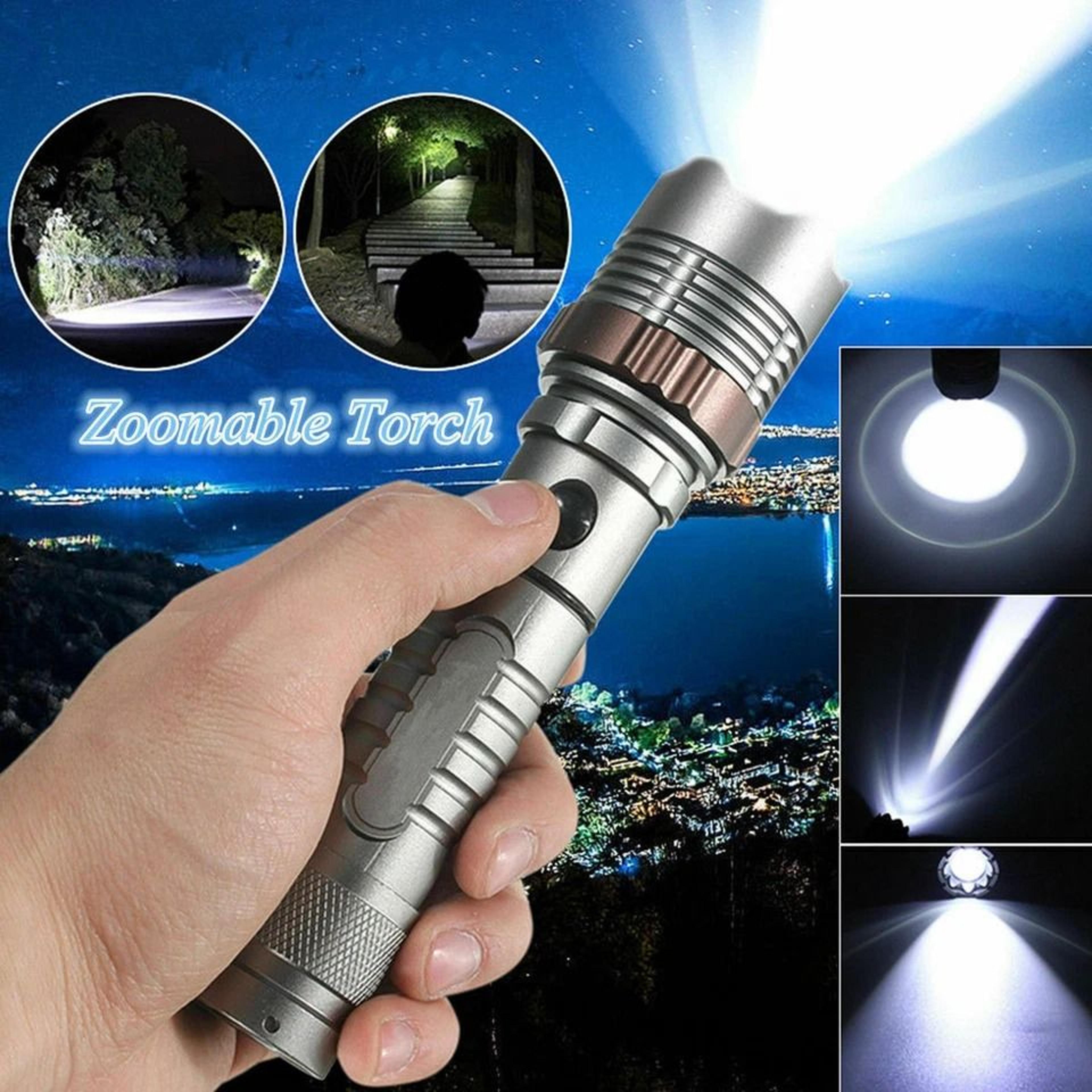Rechargeable LED Flashlight Tactical Police Torch Super Bright  Zoomable 2