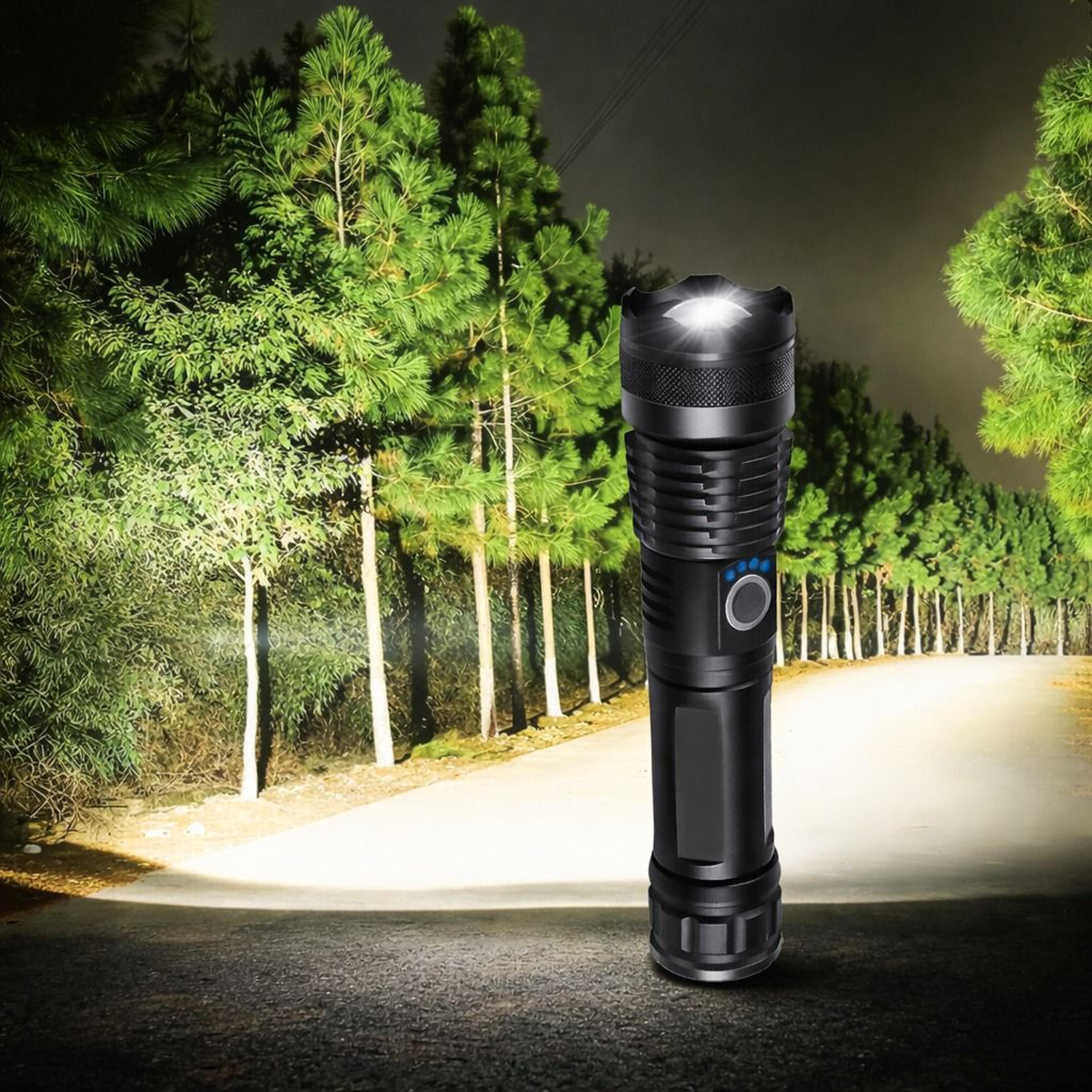 super bright led tactical flashlight with rechargeable battery