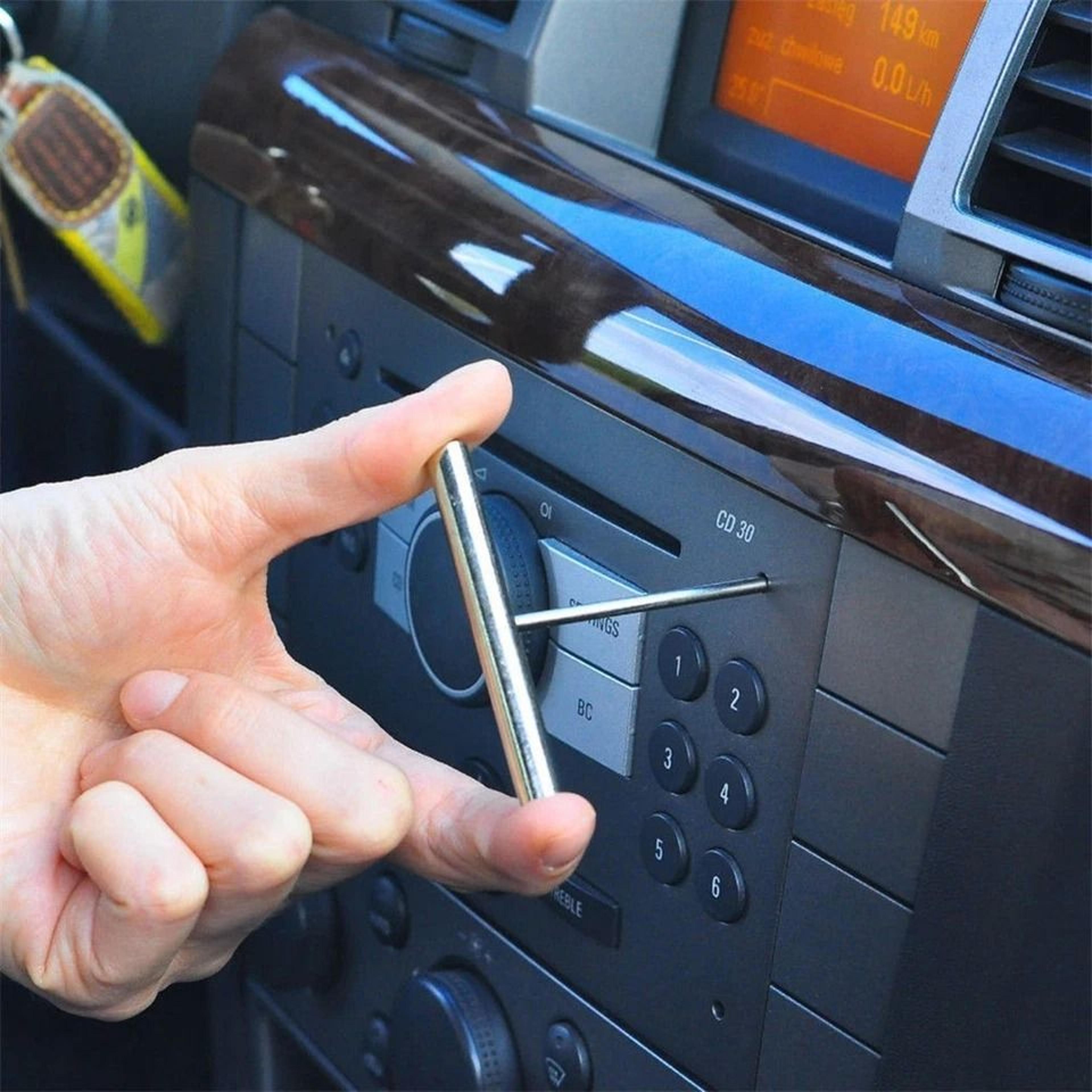 universal car pry removal tool kit dash, door, trim panel & radio clip tools