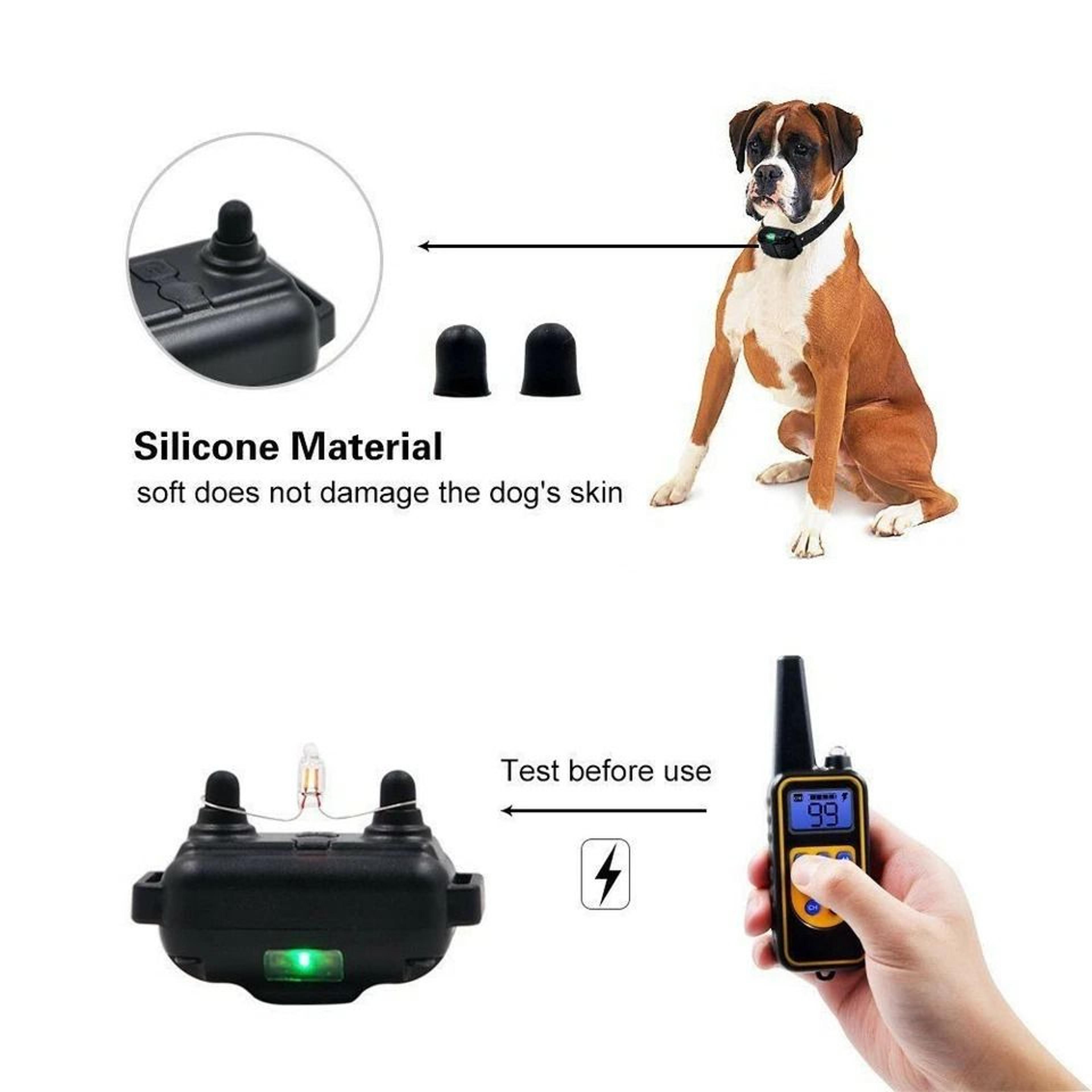 Rechargeable Dog Shock Training Collar Waterproof Remote Control For Obedience Training 7