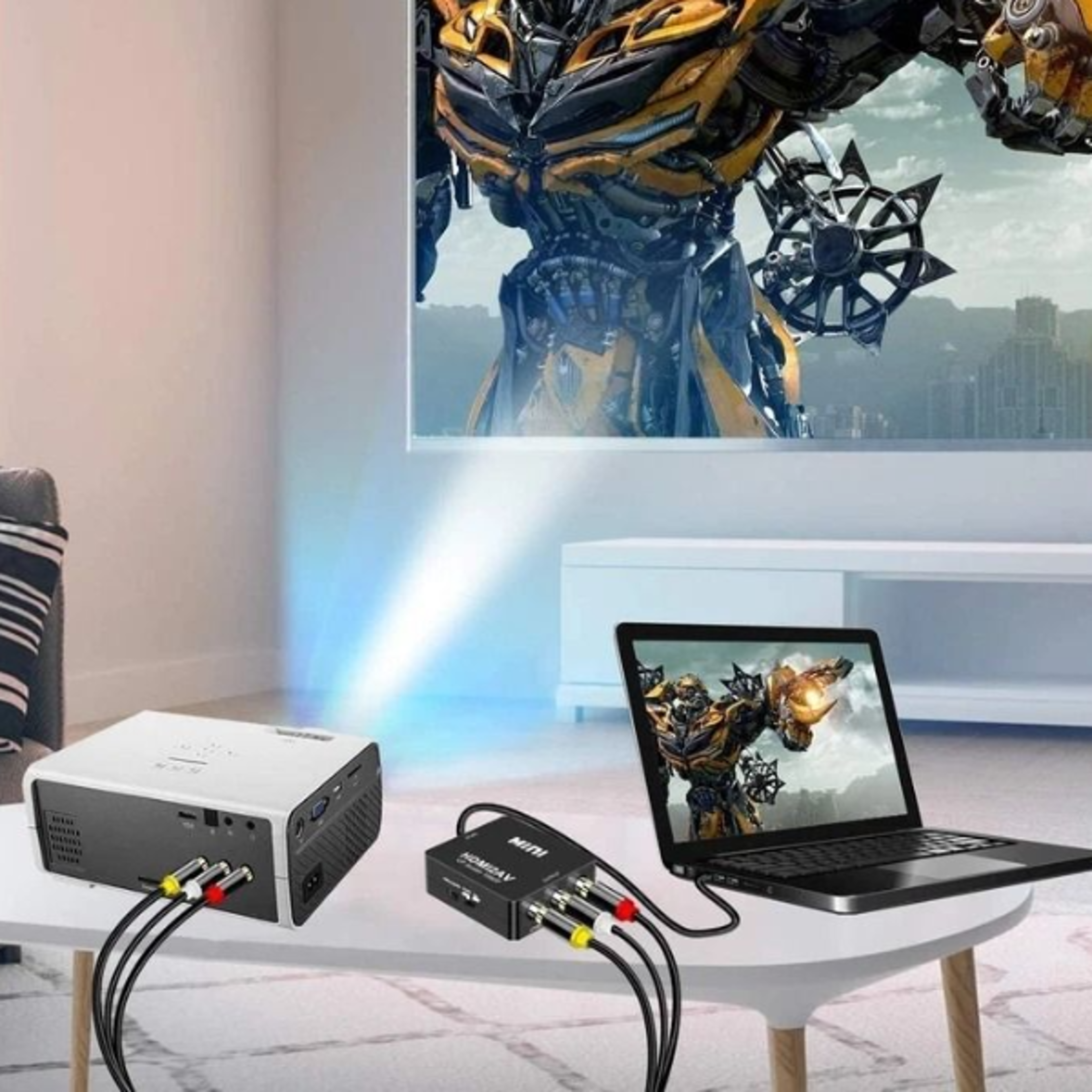 hdmi to rca converter adapter av cable for tv stick dvd xbox