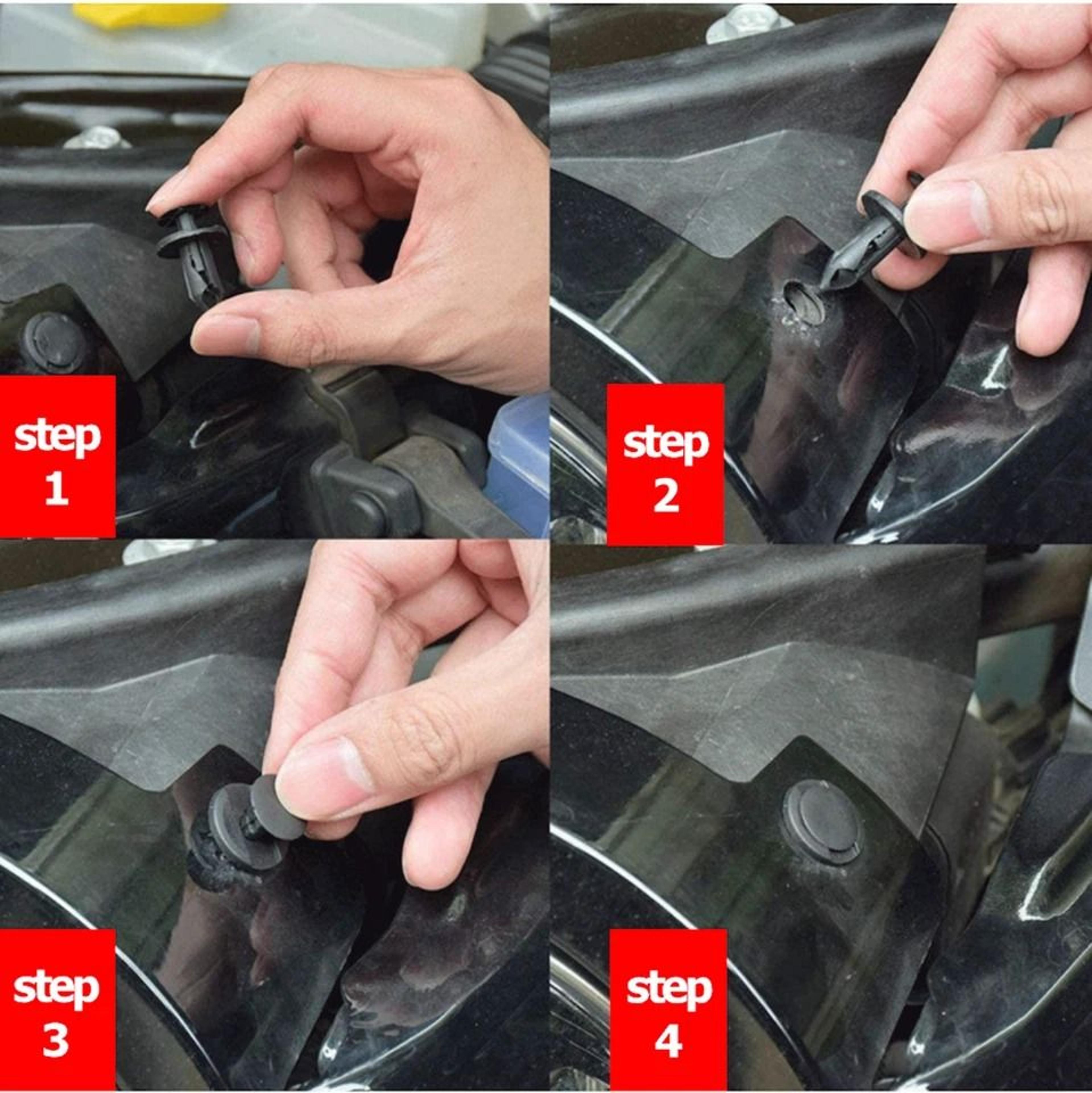 Universal Car Bumper Clips Push Rivet Fasteners Nylon Trim Retainer Set For Fender And Panel Repair 8
