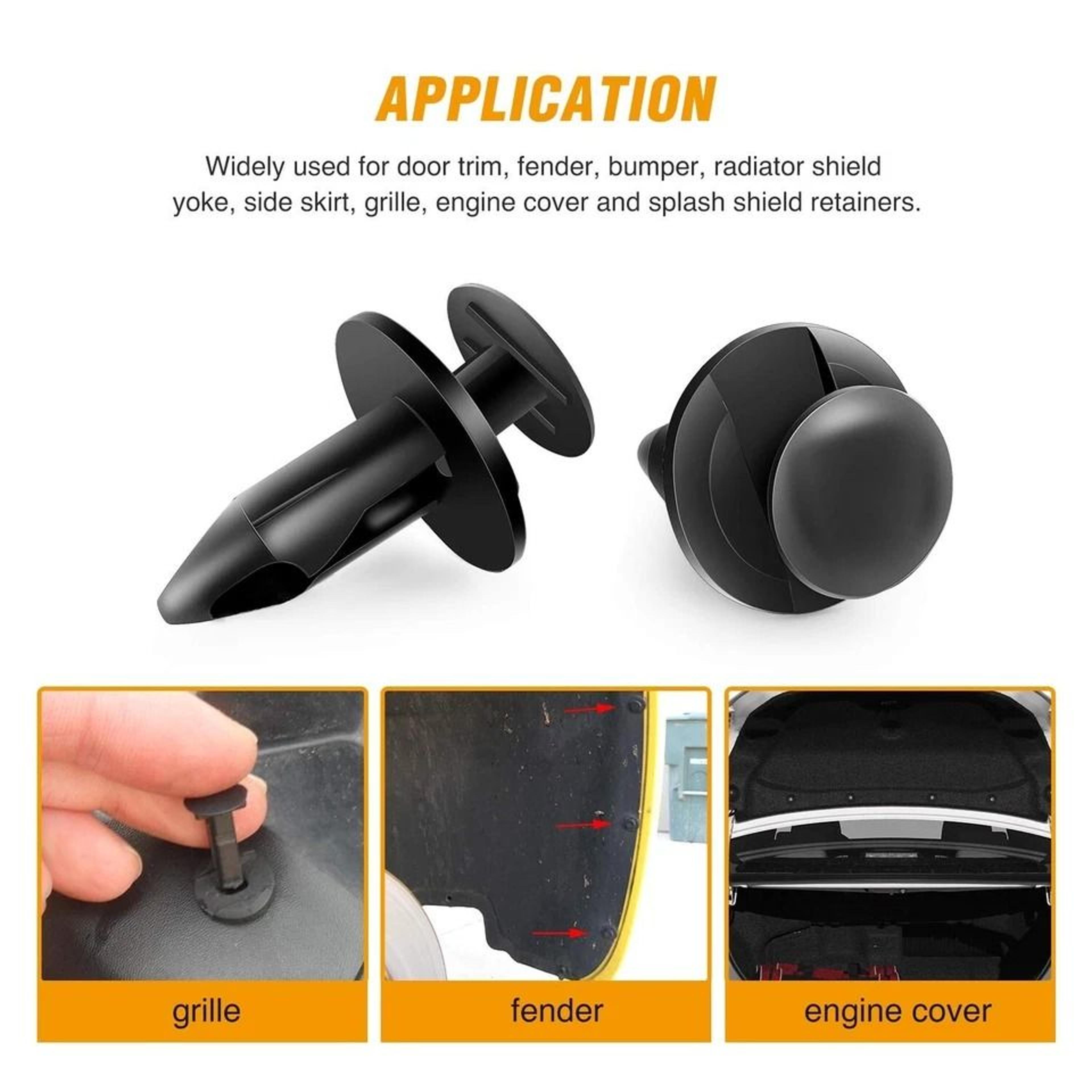 Universal Car Bumper Clips Push Rivet Fasteners Nylon Trim Retainer Set For Fender And Panel Repair 9