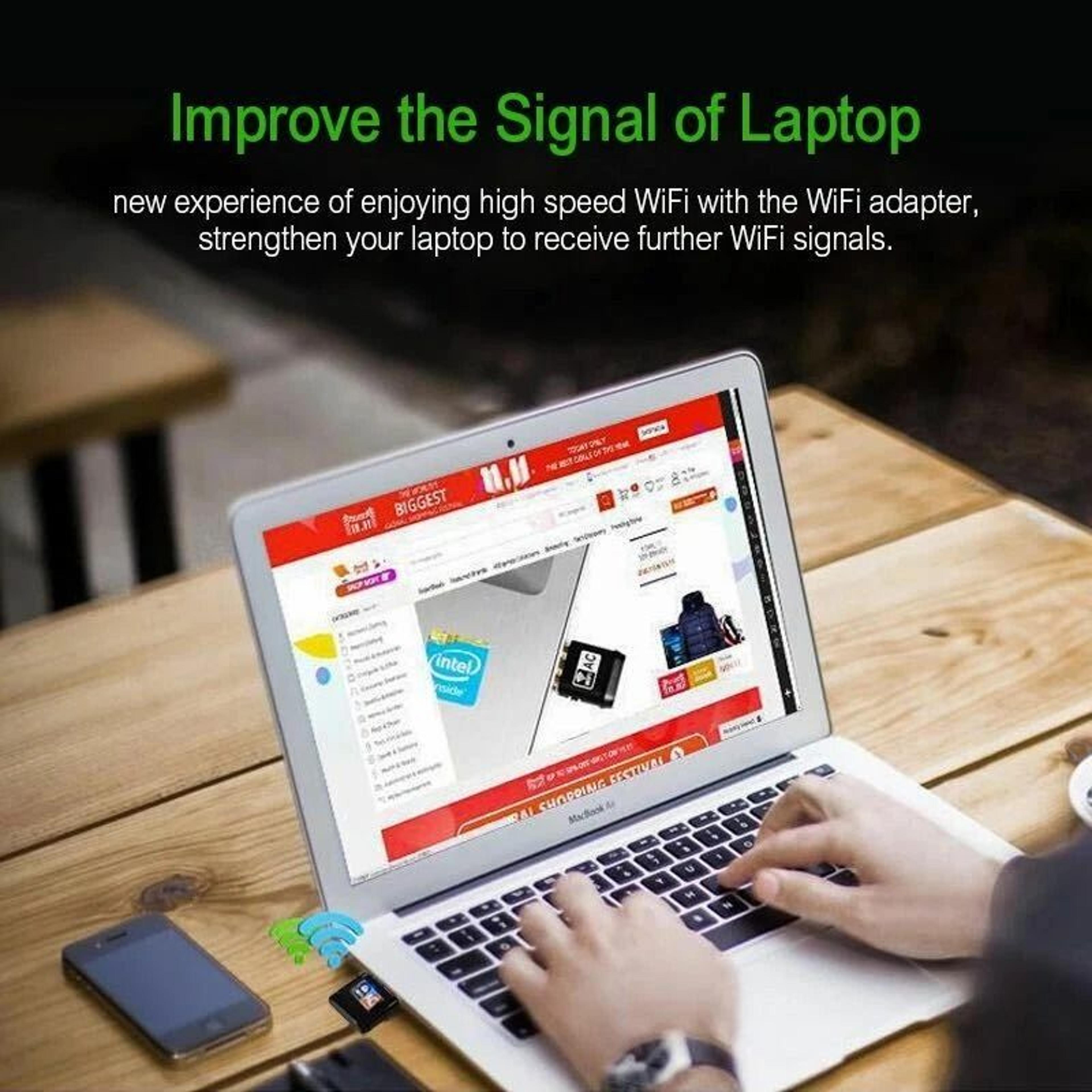 Dual Band Wireless USB WiFi Adapter For PC Laptop Mini Portable High Speed USB WiFi Adapter 1