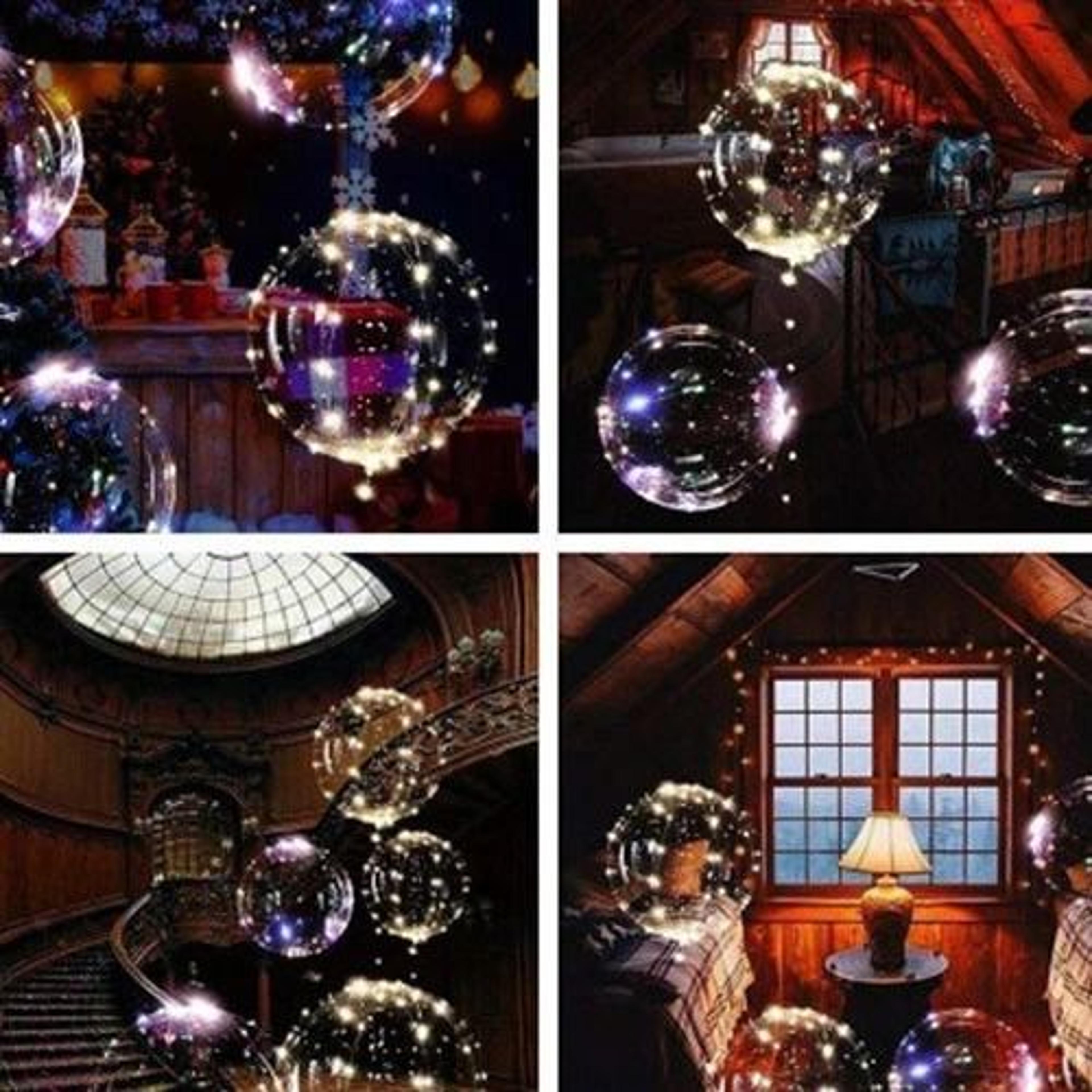 LED Light Up Balloons Clear Bobo Party Decoration With Fairy String Lights For Wedding Birthday Chr 7