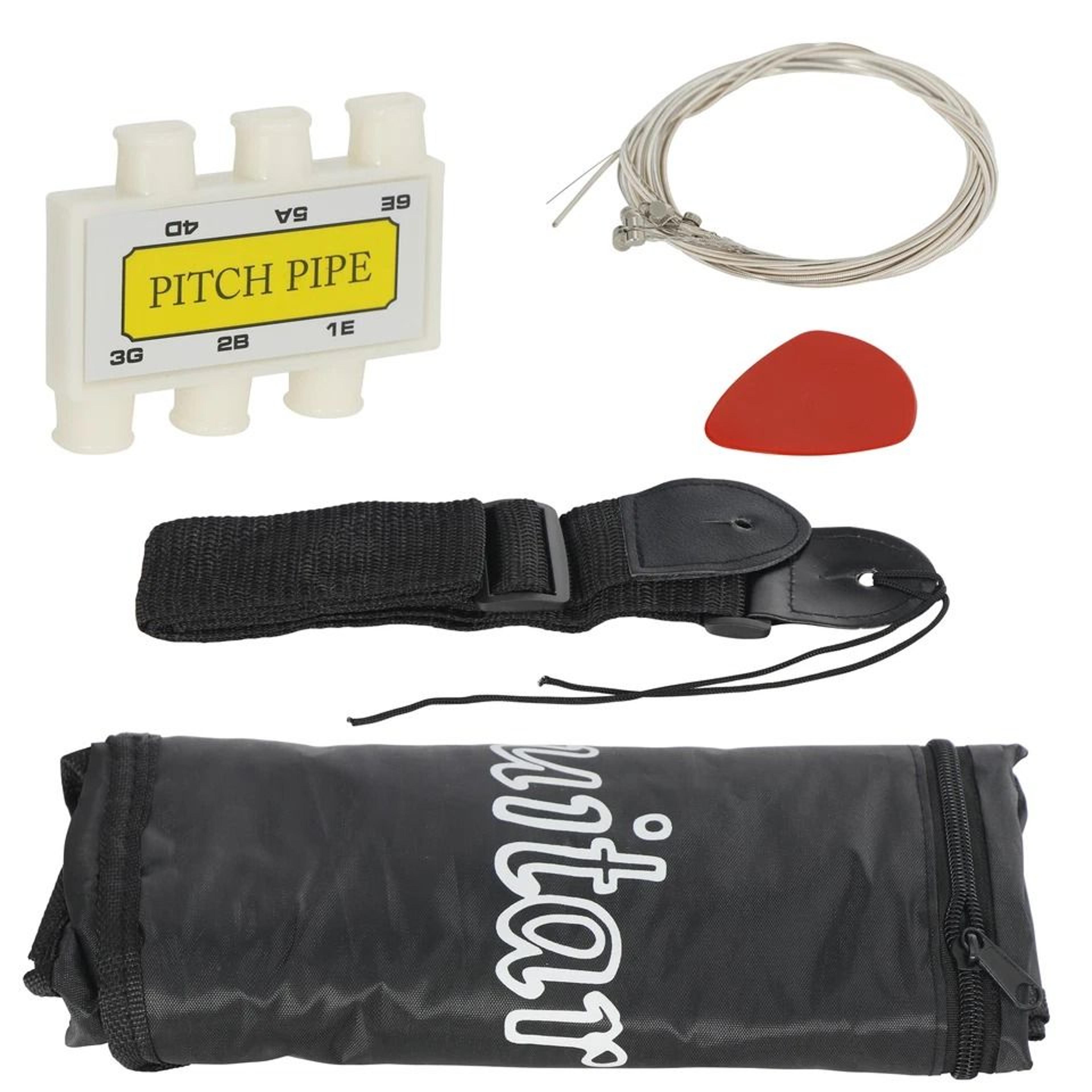 Beginner Acoustic Guitar Starter Kit With Case Tuner Strap Picks And Strings 8
