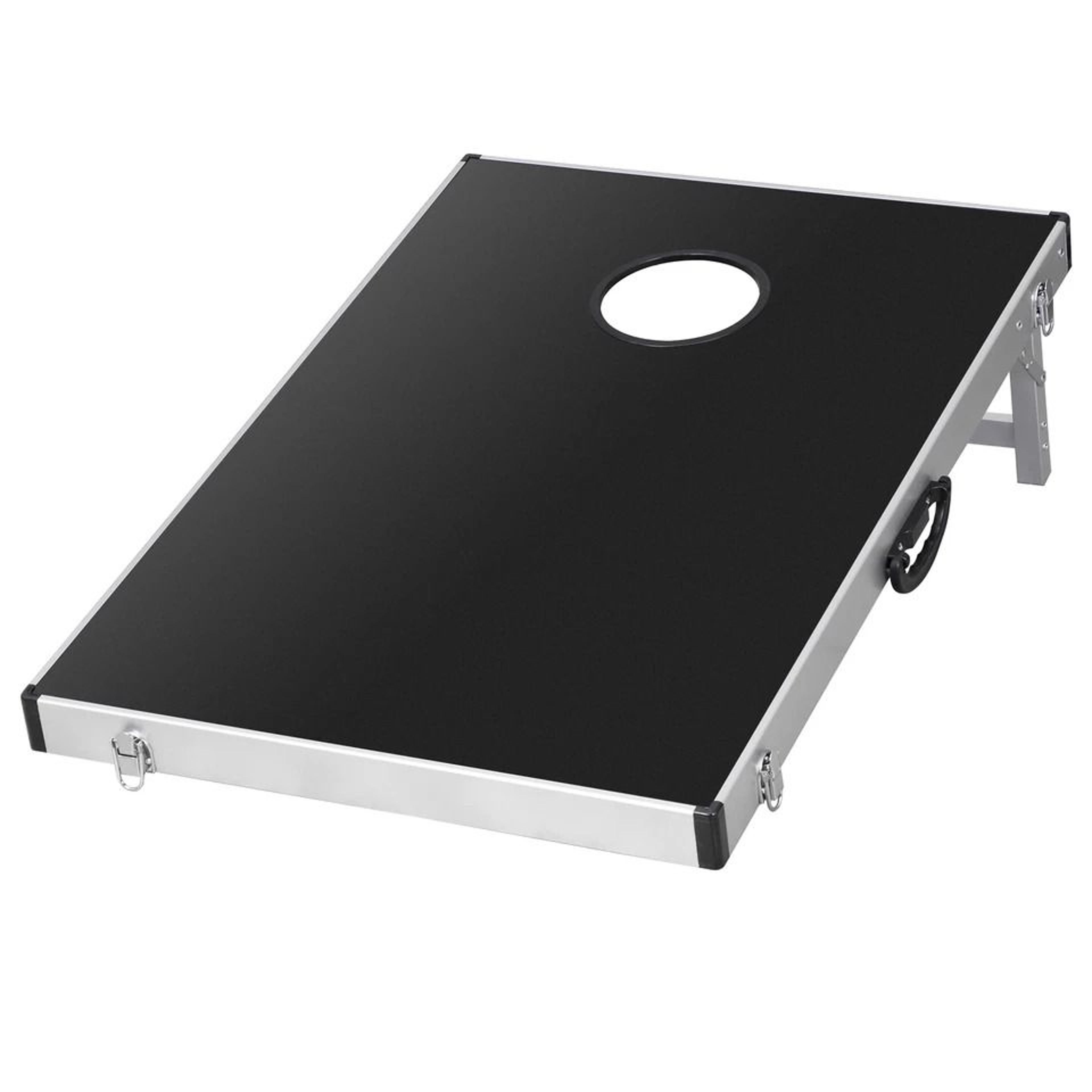 portable cornhole game set with foldable boards and bean bags outdoor bean bag toss backyard party tailgate