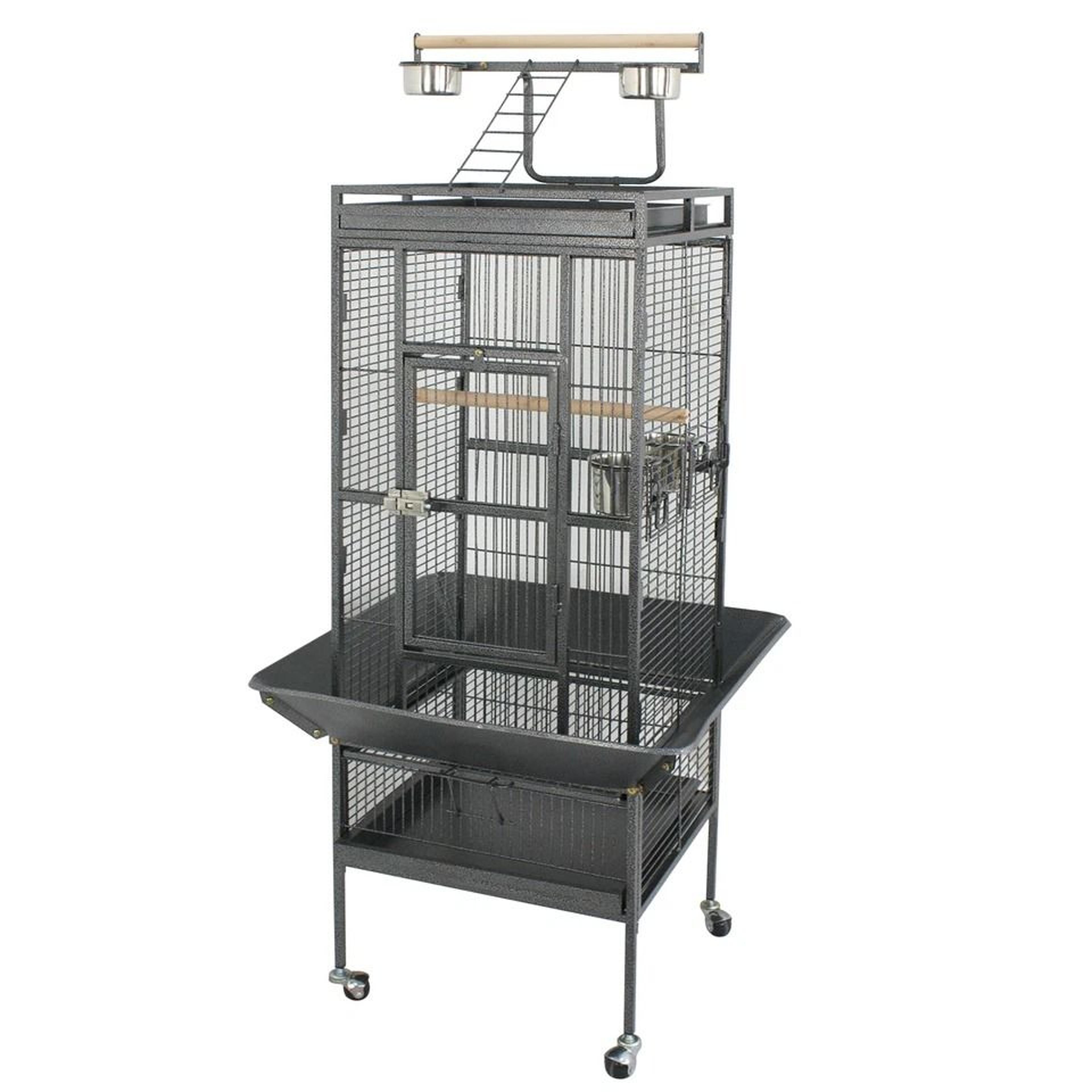 large bird cage with play top rolling stand heavy duty parrot cage for parakeets finches