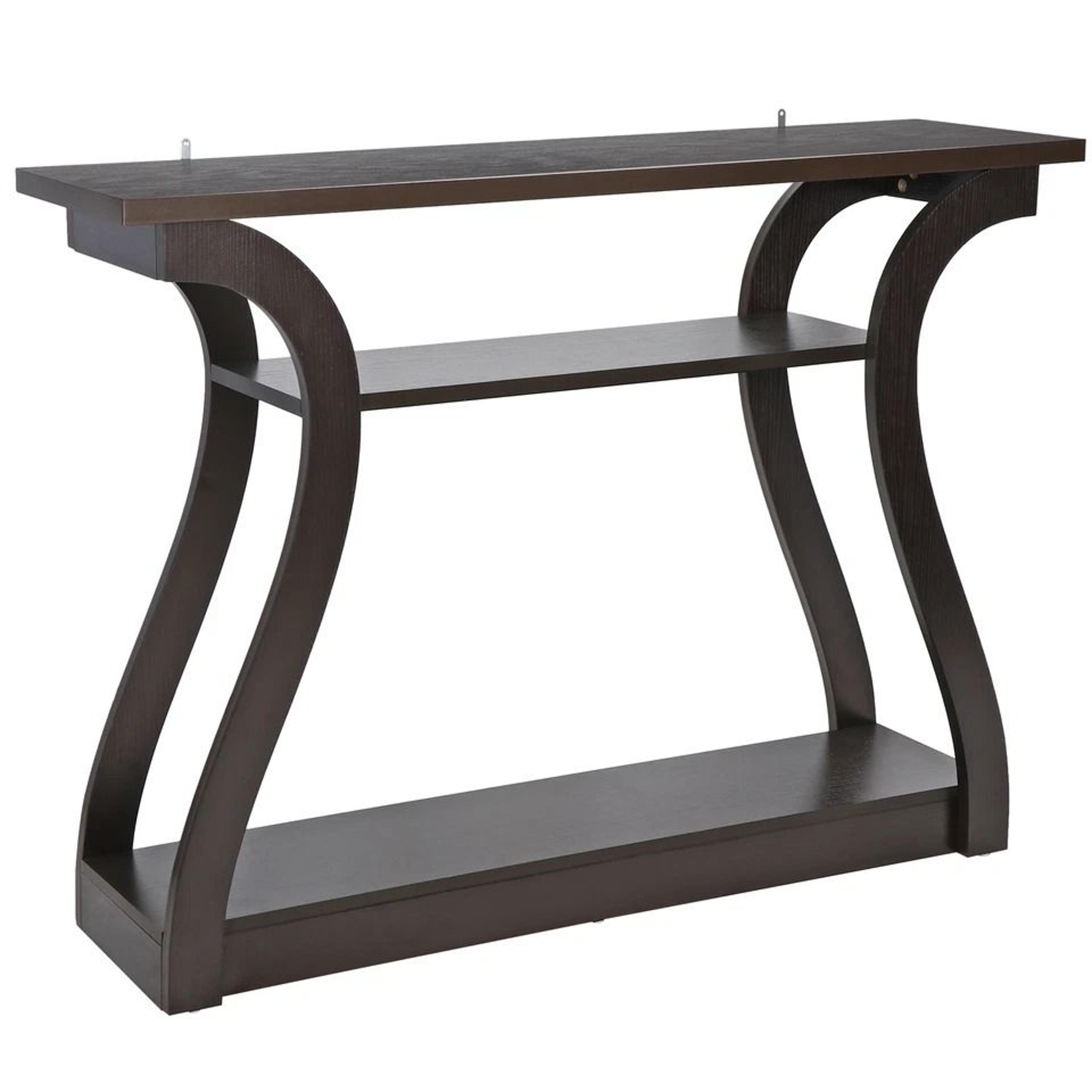Modern Industrial Console Table Narrow Entryway Sofa Table With Storage Shelf 6