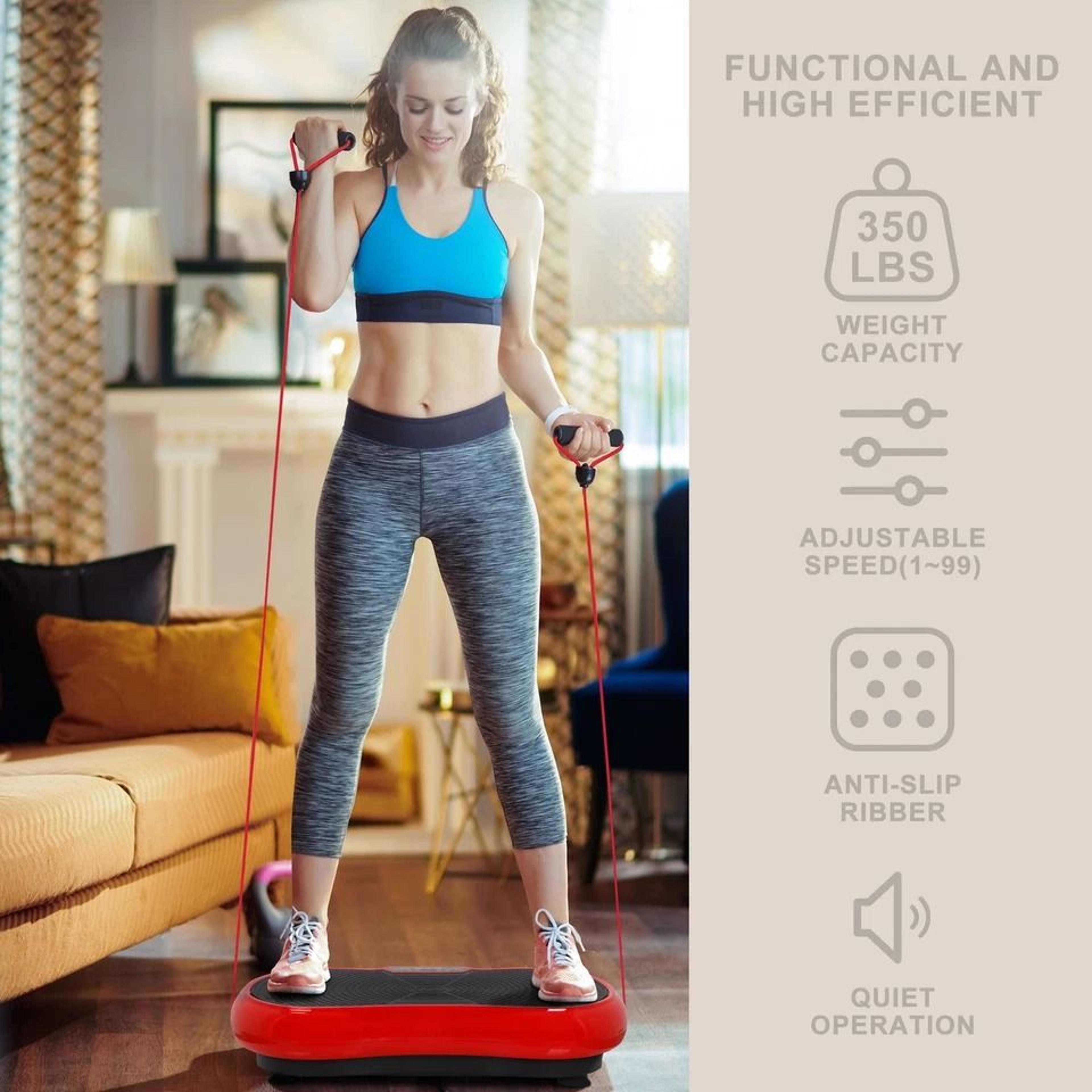 Crazy Fit Pro Vibration Platform Machine With Bluetooth  Resistance Bands For Full Body Workout 11