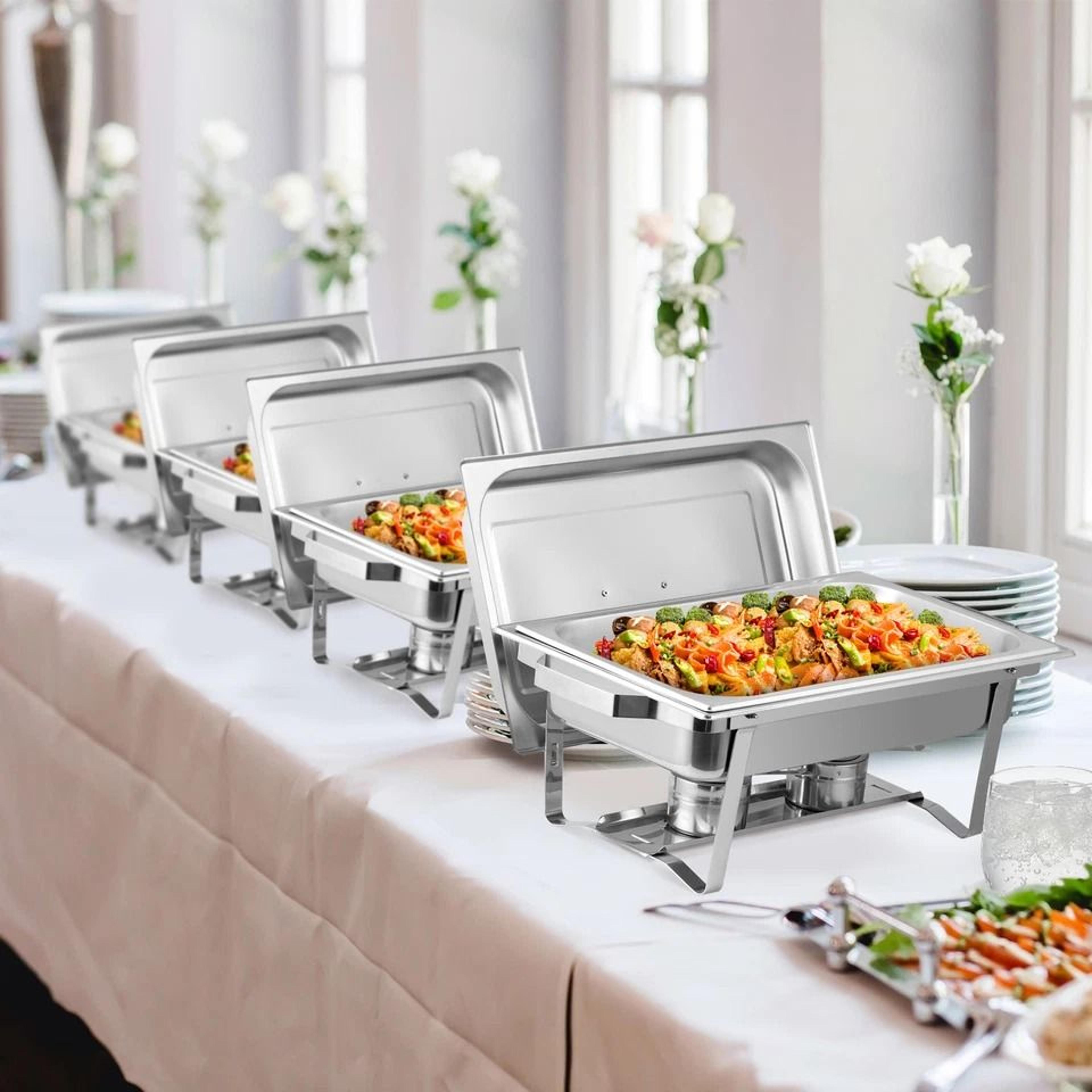 foldable chafing dish set stainless steel buffet food warmer catering chafer set