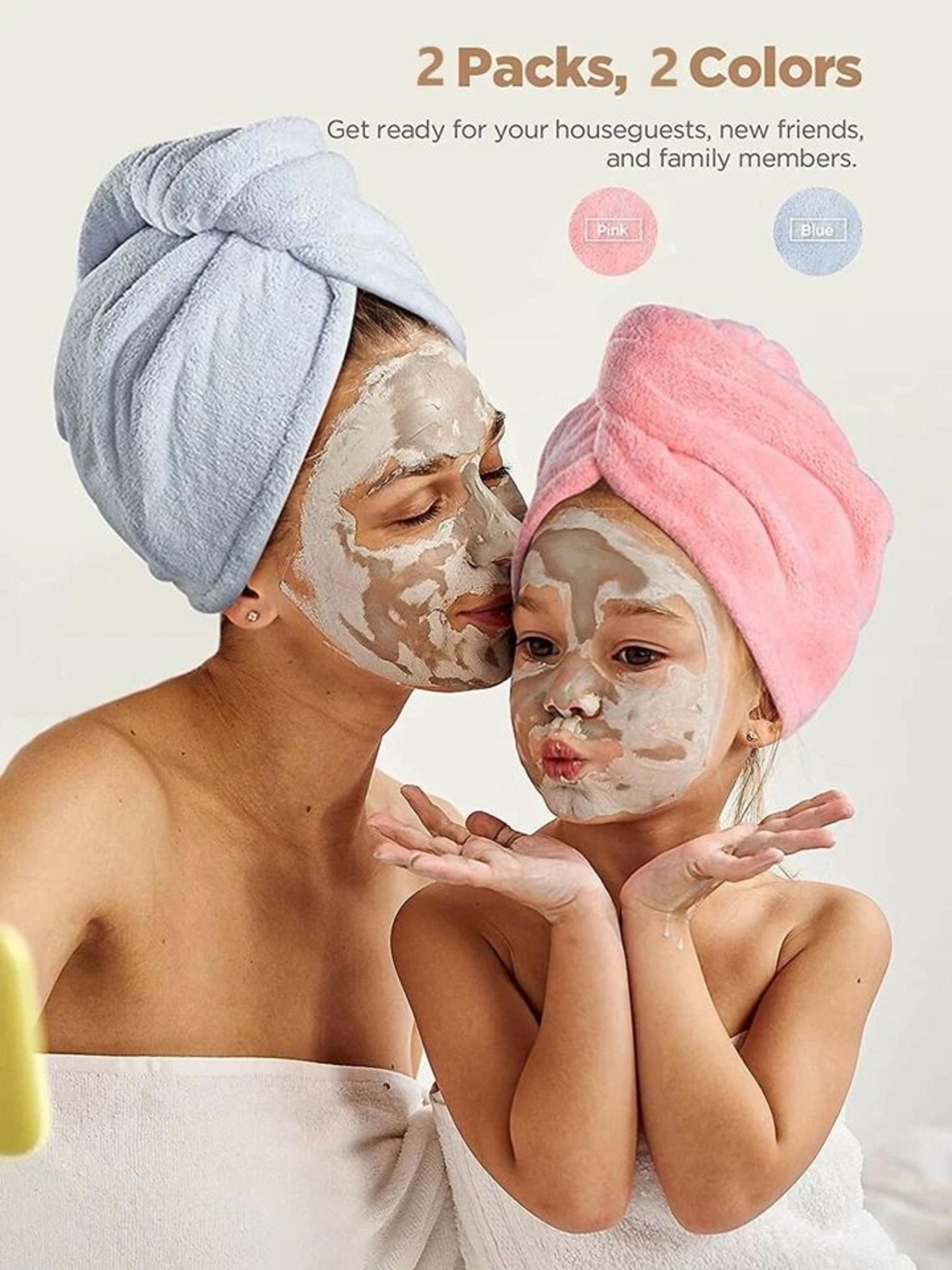 Quick Dry Microfiber Hair Towel Turban Wrap Soft Absorbent Shower Bath Cap 9