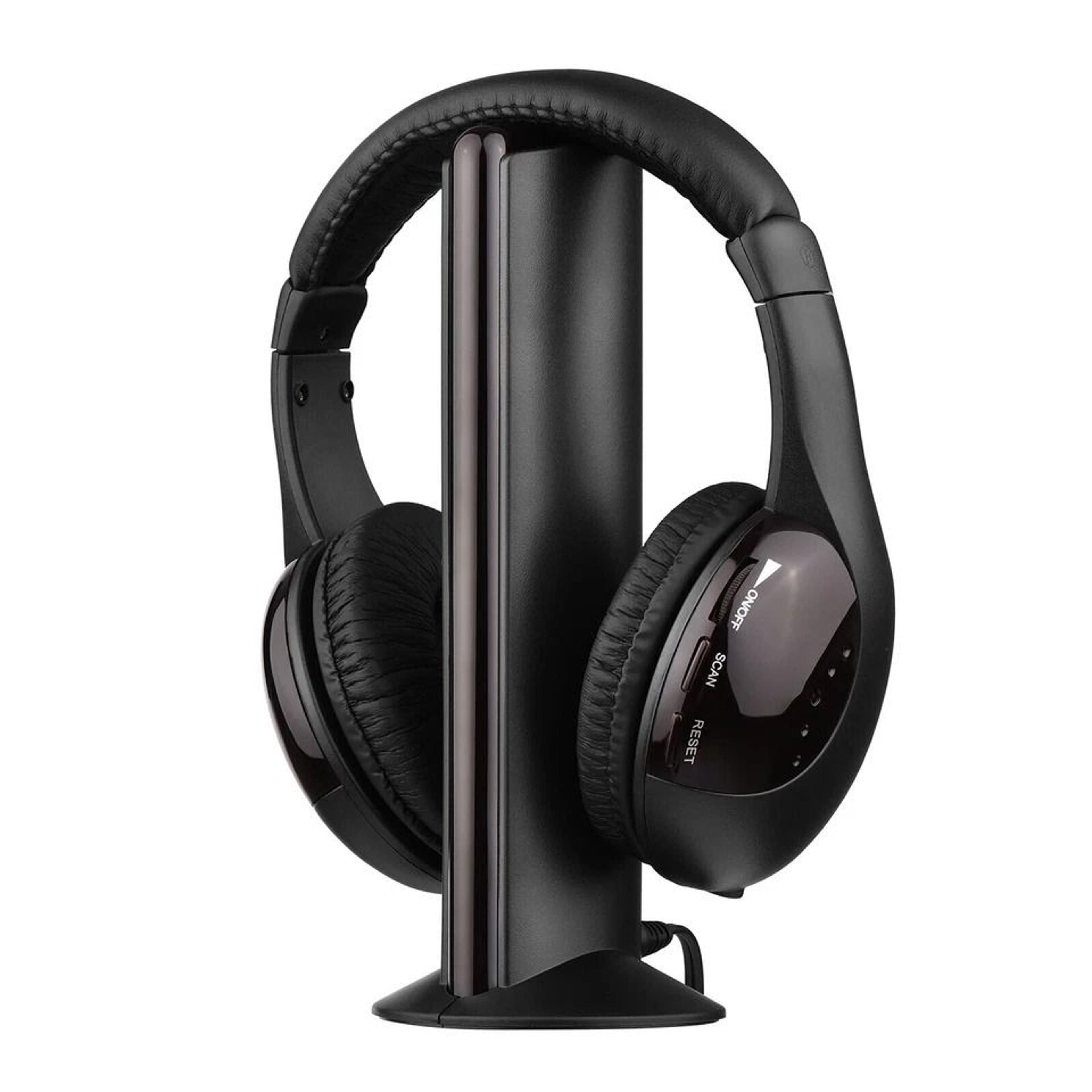 wireless tv headphones with rf transmitter for clear long range listening