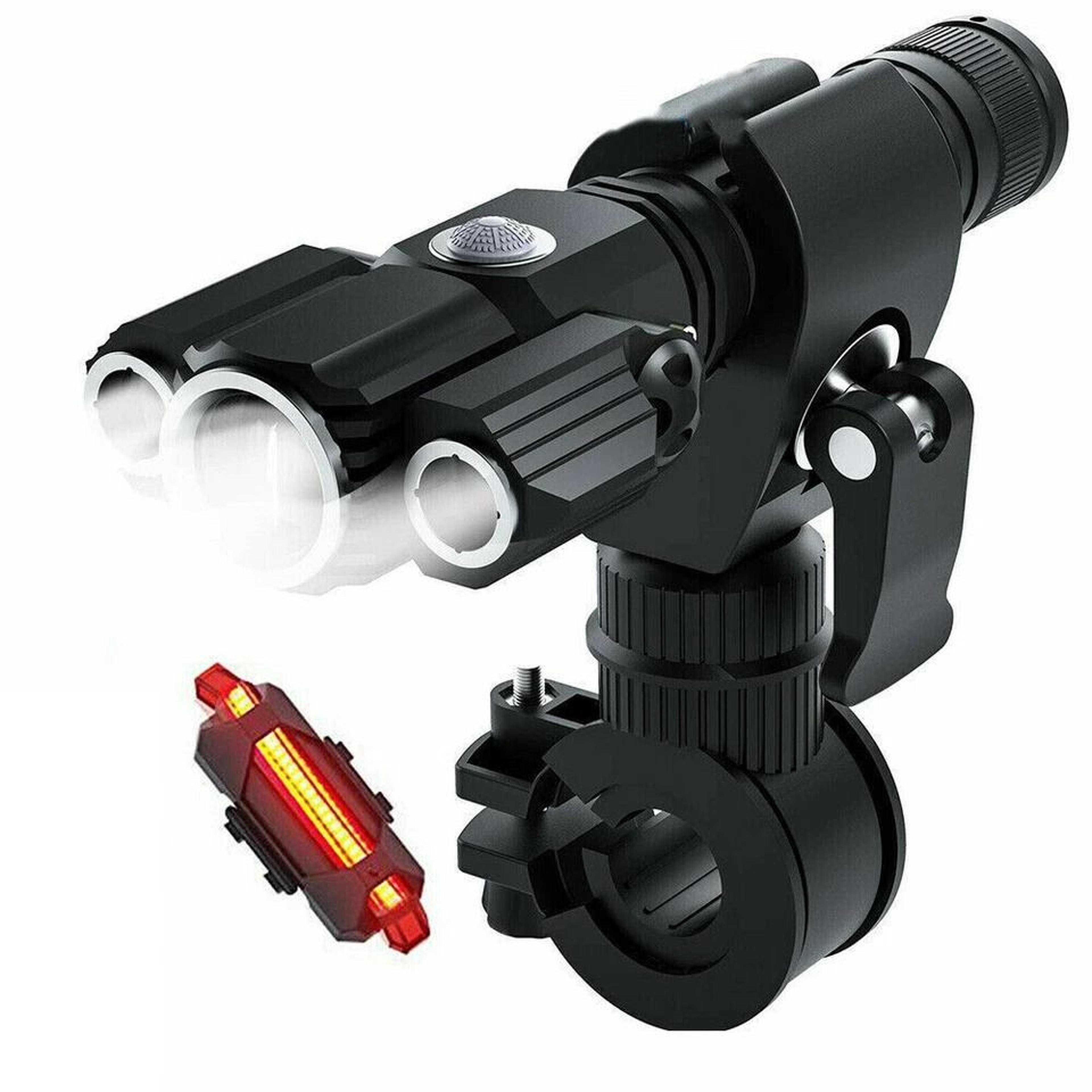 usb rechargeable led bike headlight set 500 lumens waterproof cycling front & tail light