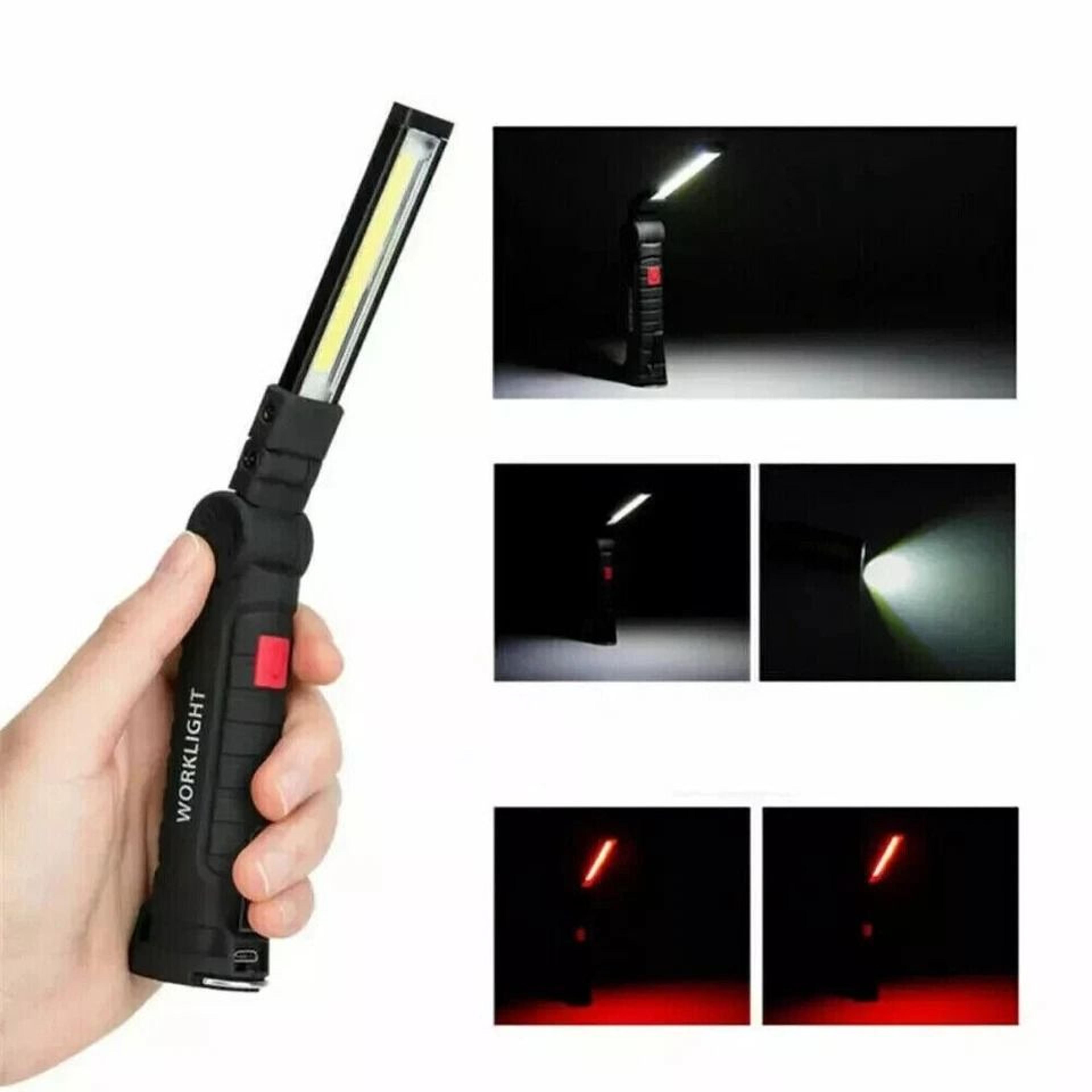 Rechargeable LED Work Light Magnetic COB Mechanic Flashlight With Hook 9
