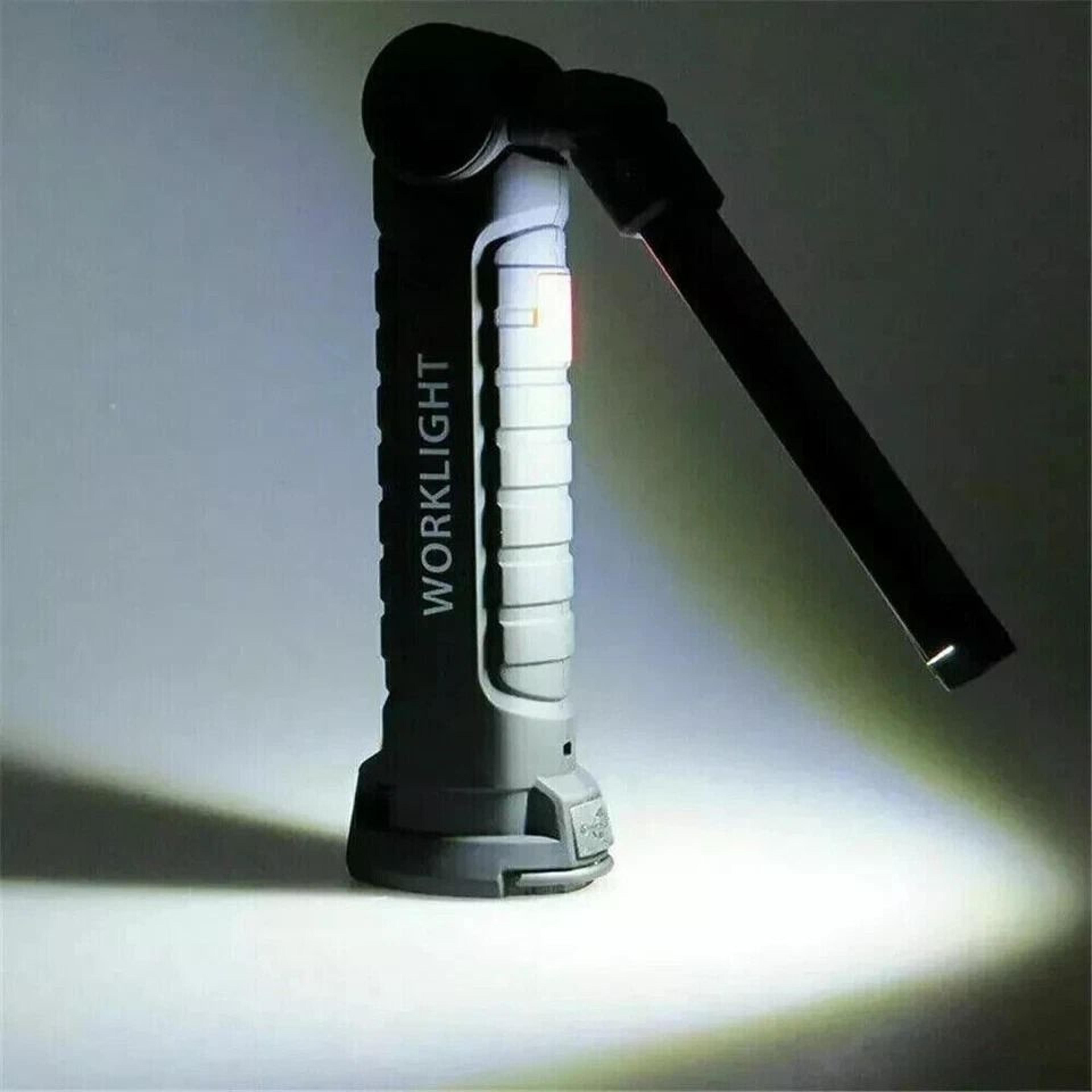 rechargeable led work light magnetic cob mechanic flashlight with hook
