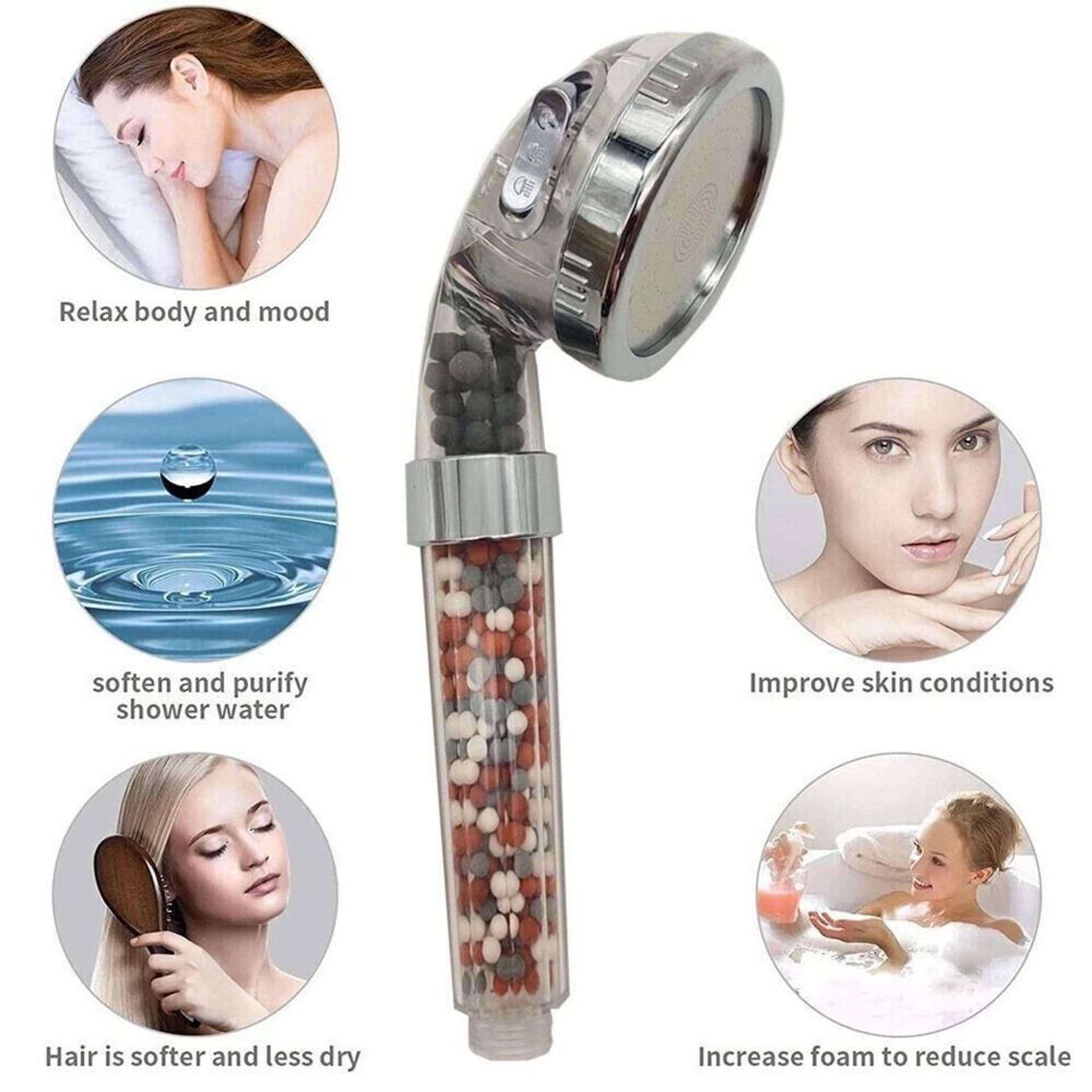 High Pressure Filtered Handheld Shower Head With Hose Water Saving Multi Spray Shower Head 6
