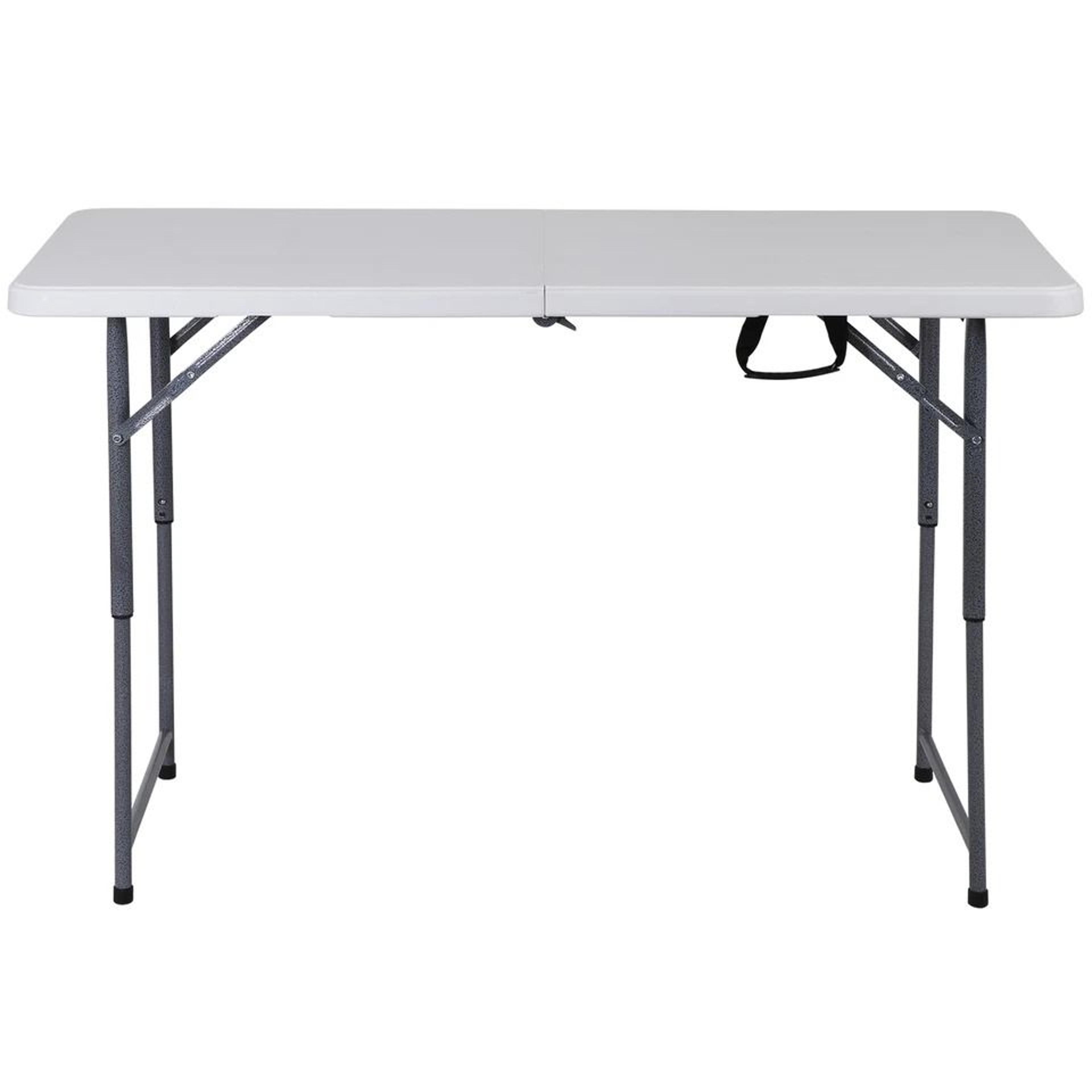 Portable Fold In Half Adjustable Folding Table Heavy Duty Plastic Camping Table 1