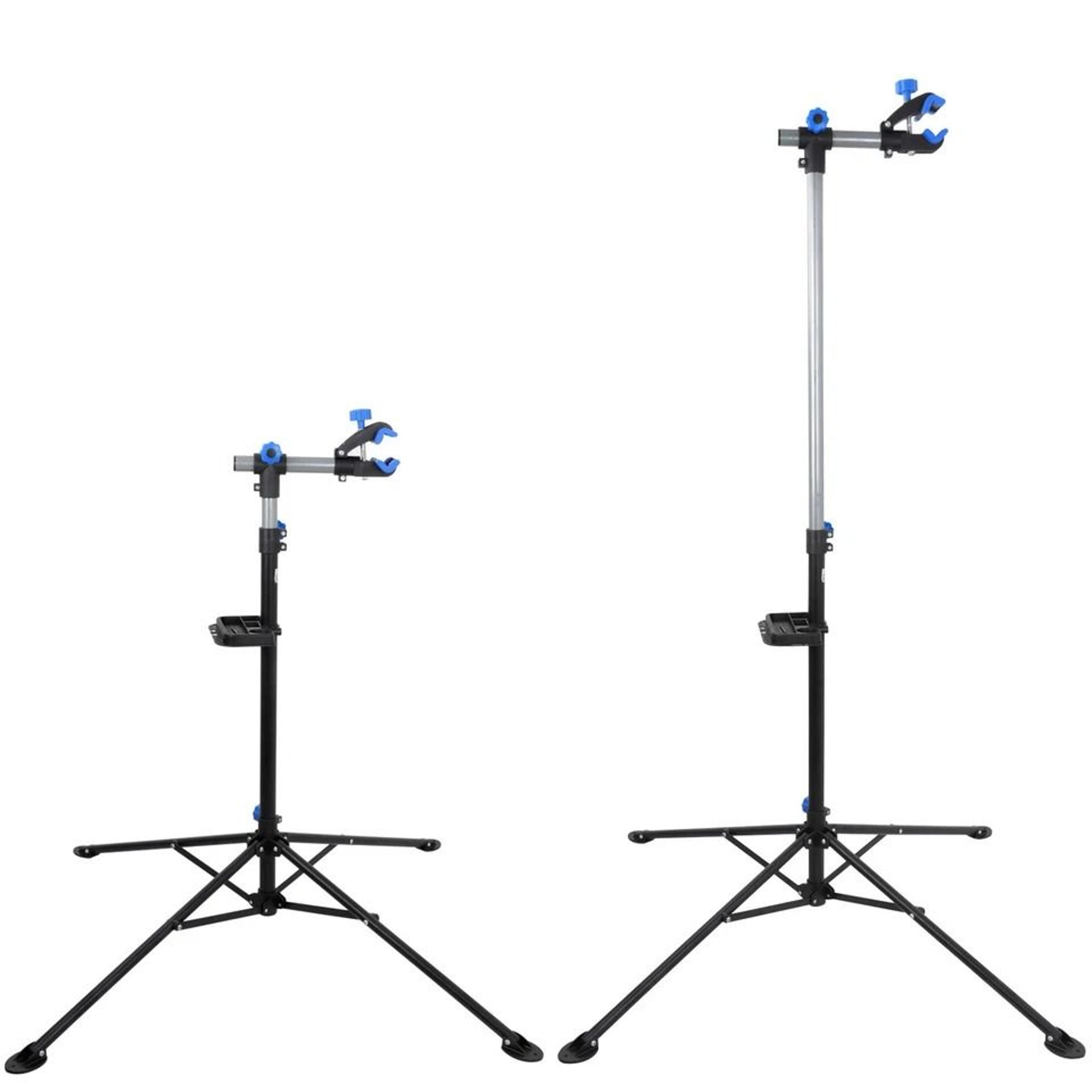 heavy duty bike repair stand adjustable bicycle maintenance rack with tool tray