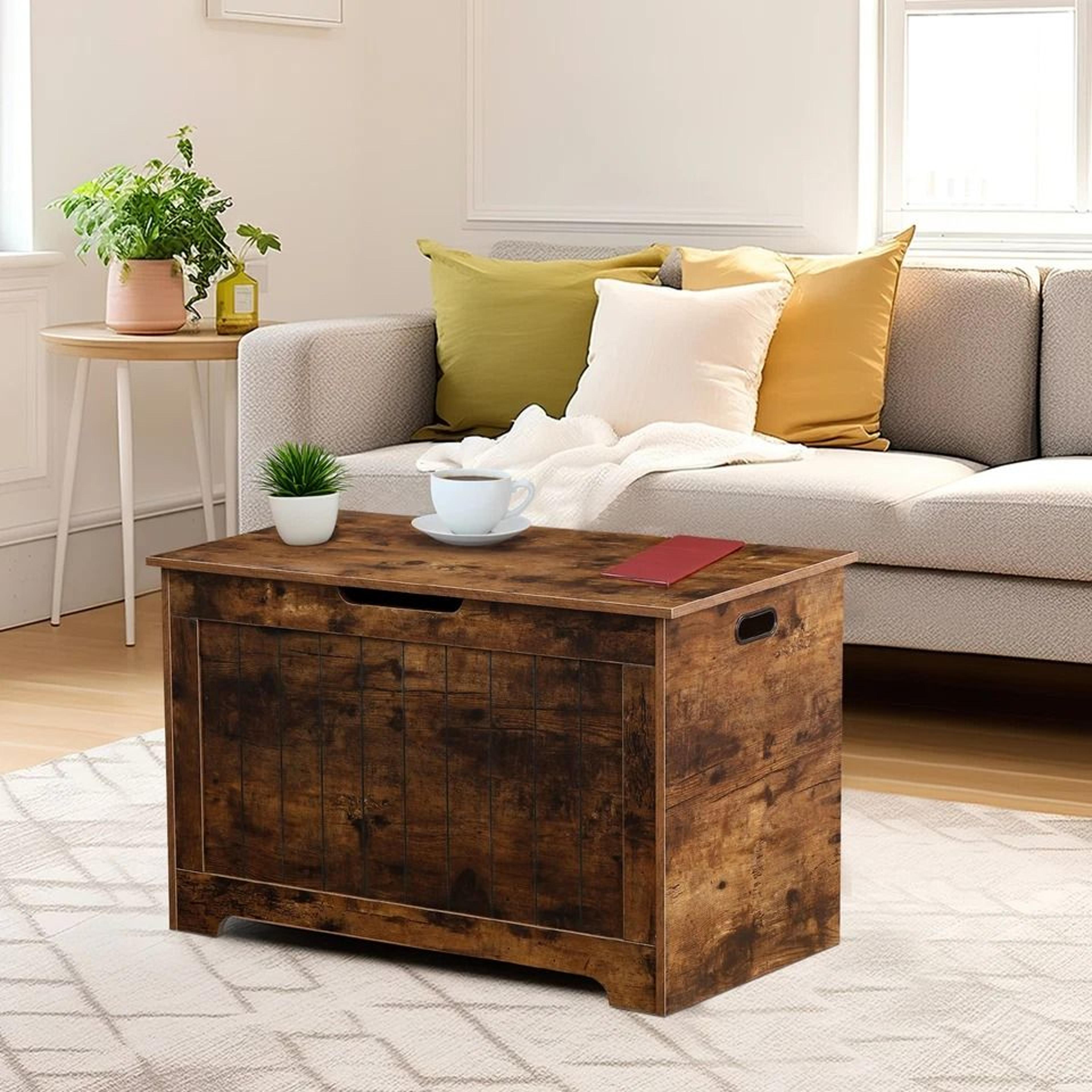 wooden toy storage bench with safety hinges rustic storage chest organizer