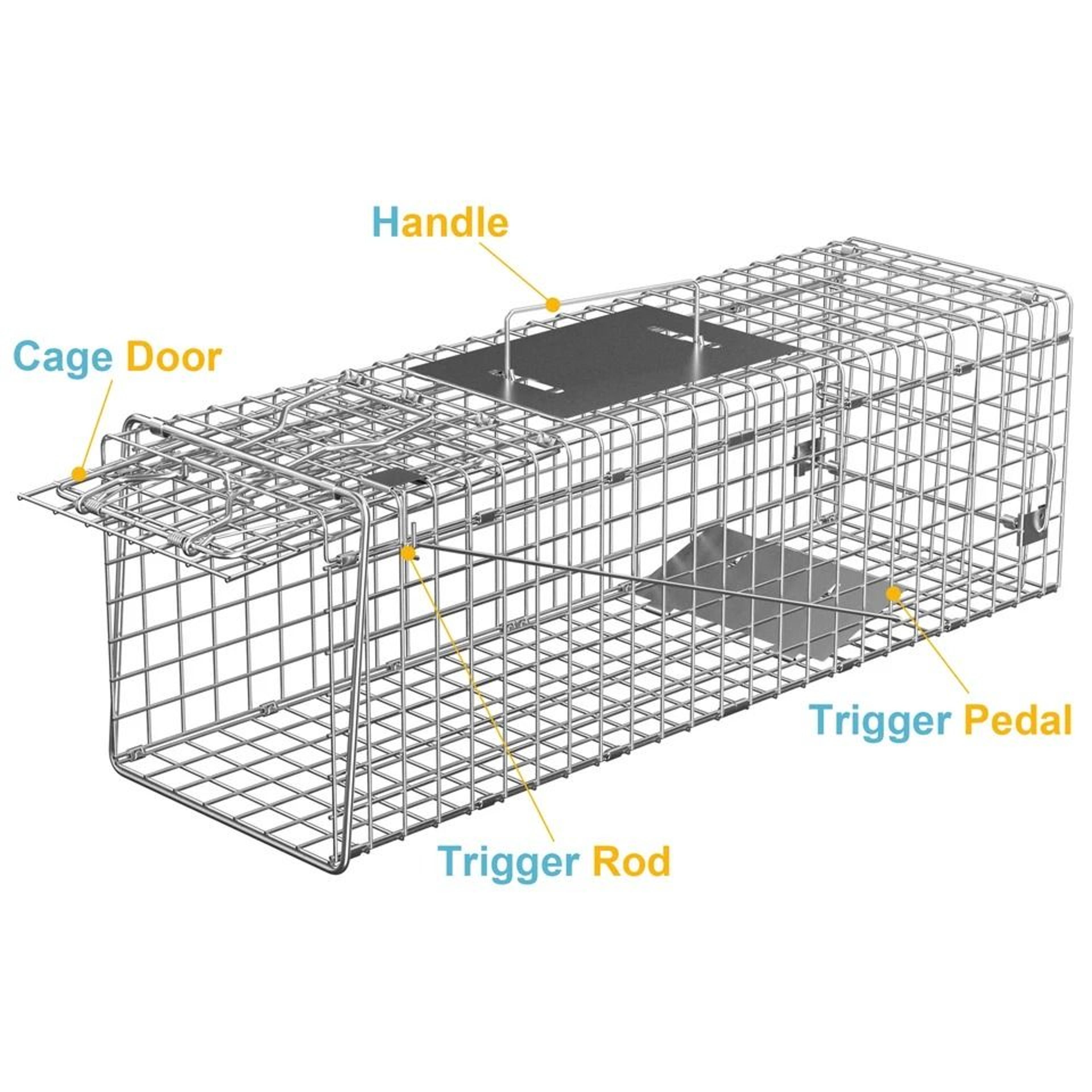 Humane Live Animal Trap Cage For Rabbit Raccoon  Squirrel Control Durable Easy Release Design 7