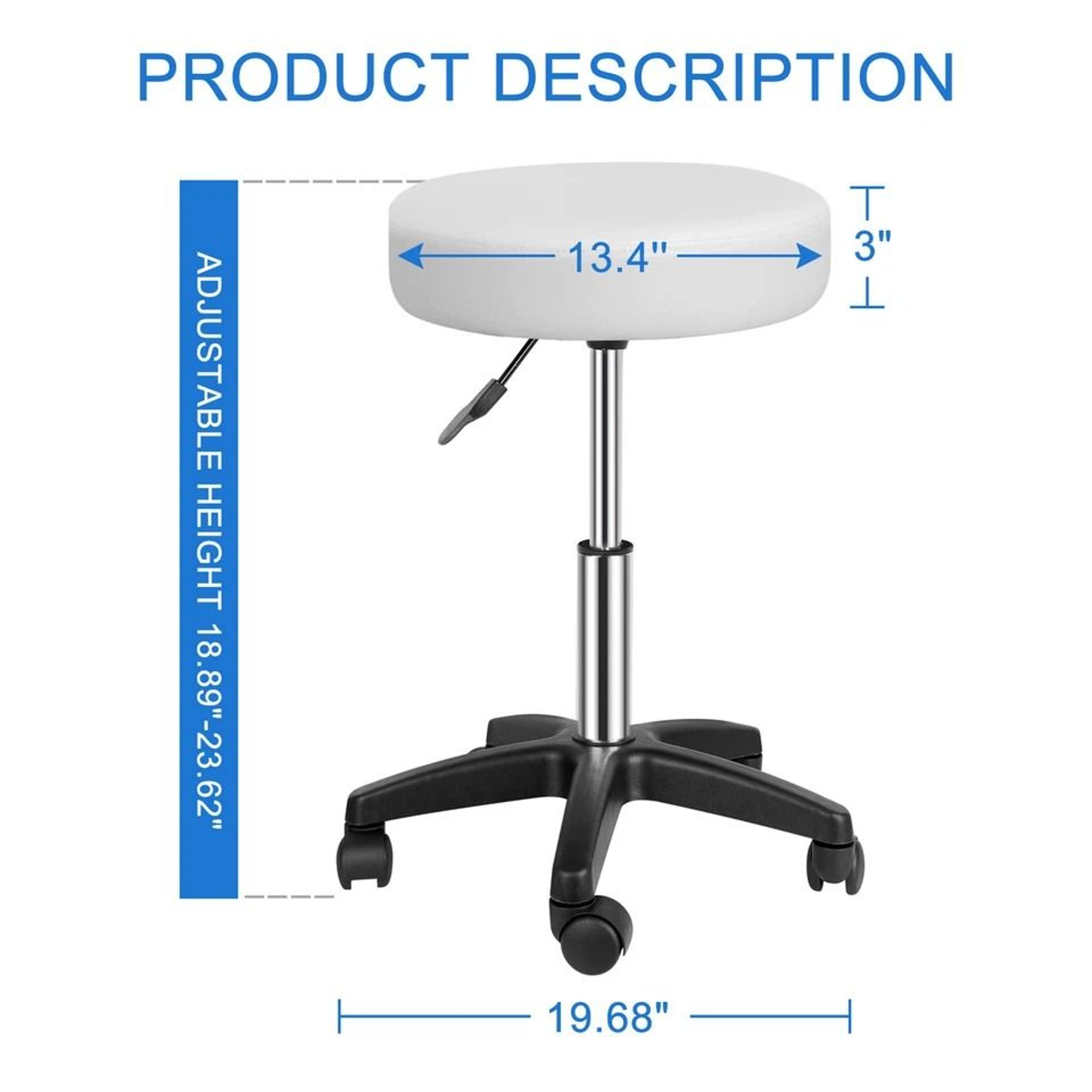 Adjustable Hydraulic Salon Stool Rolling Spa Chair 4