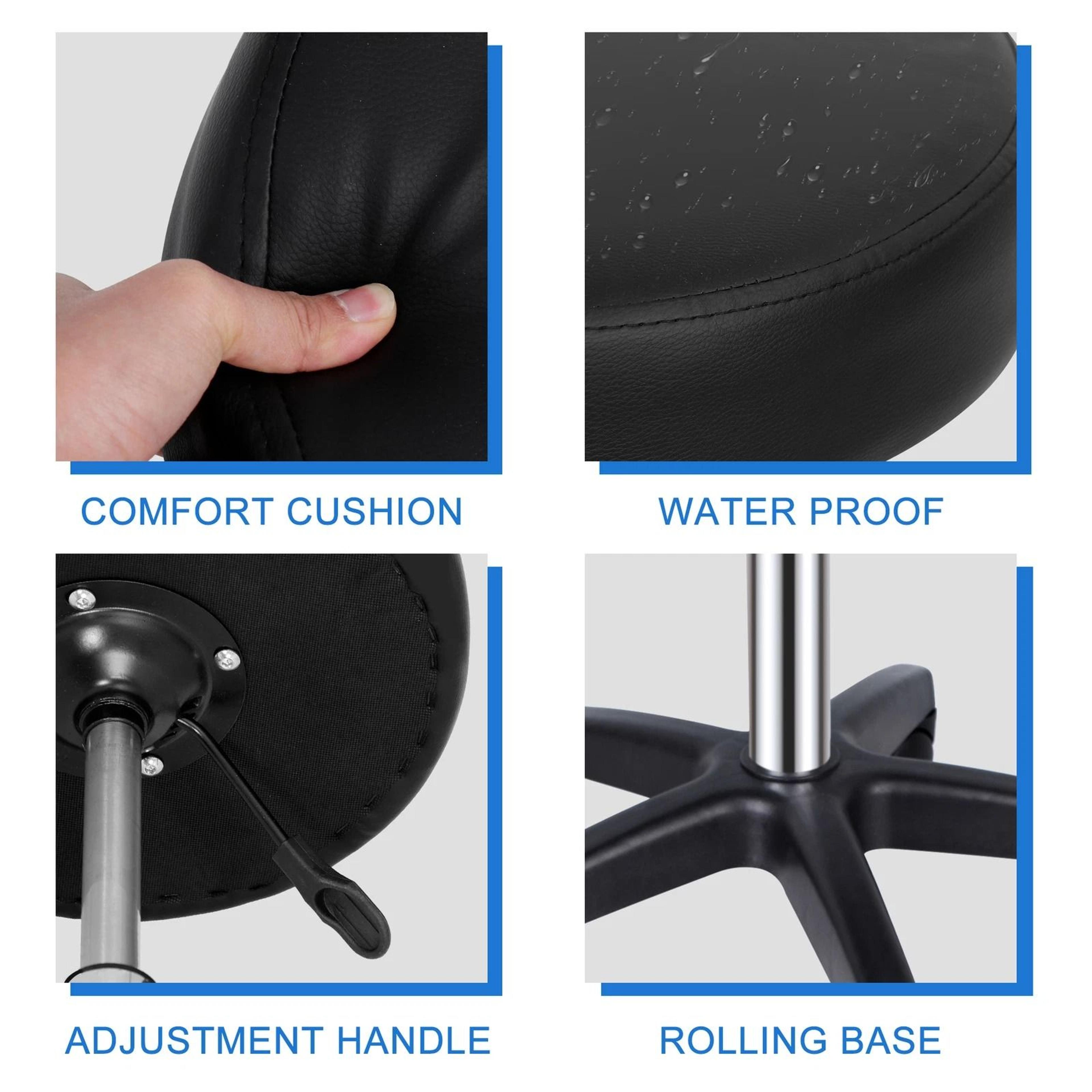 Adjustable Hydraulic Salon Stool Rolling Swivel Spa Chair With Wheels For Tattoo Massage 8