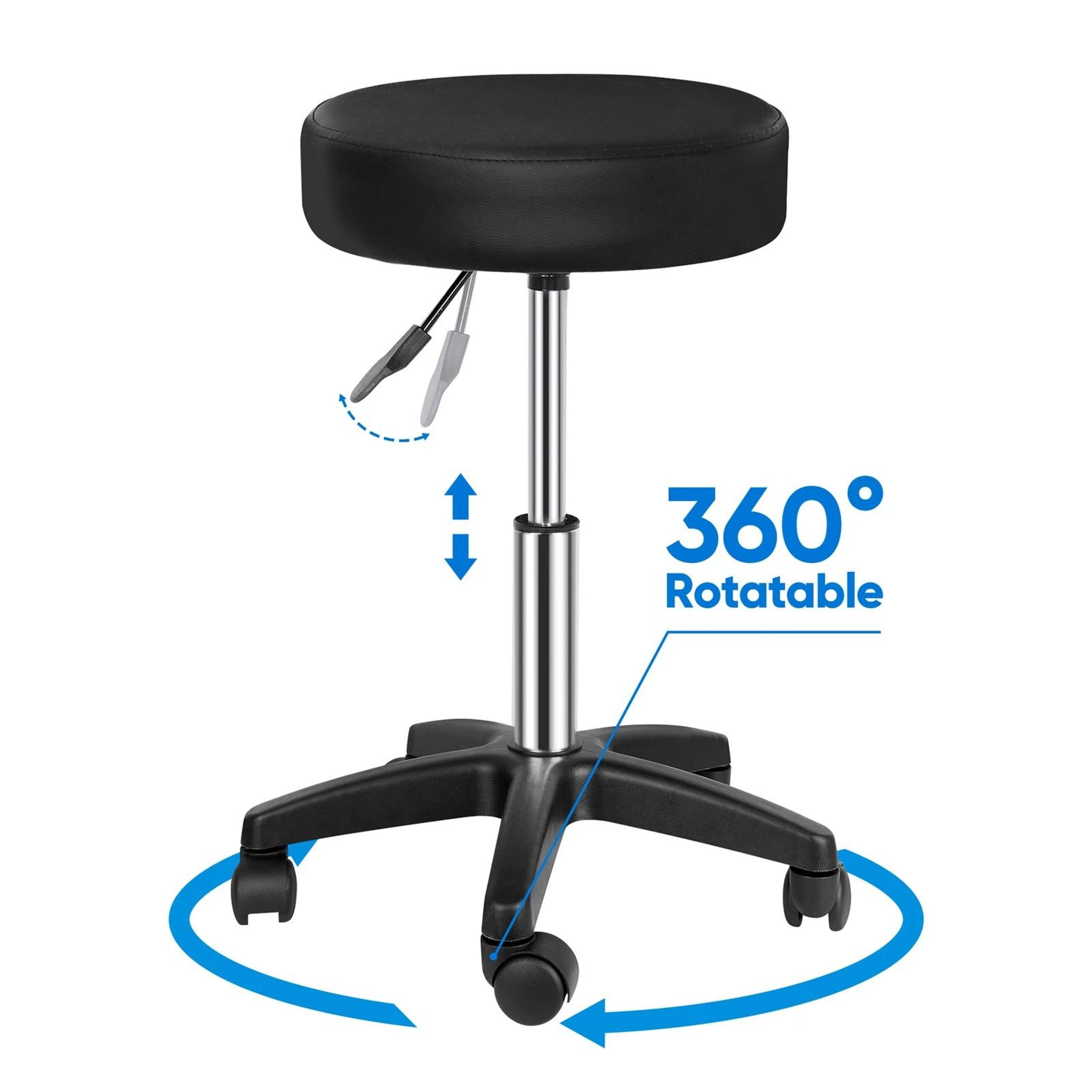 Adjustable Hydraulic Salon Stool Rolling Swivel Spa Chair With Wheels For Tattoo Massage 9