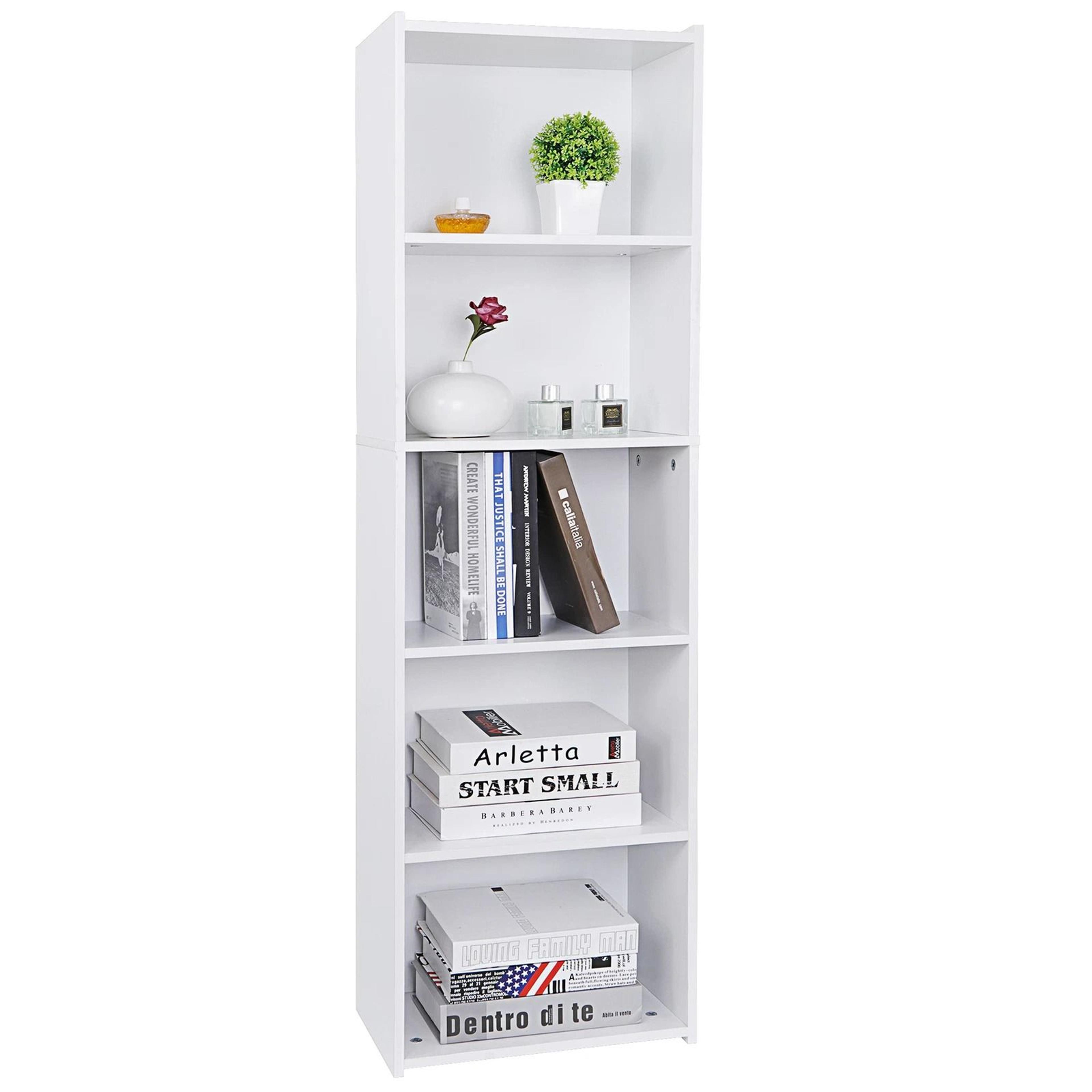 Wood Bookshelf Open Display Storage Organizer For Living Room  Home Office 12
